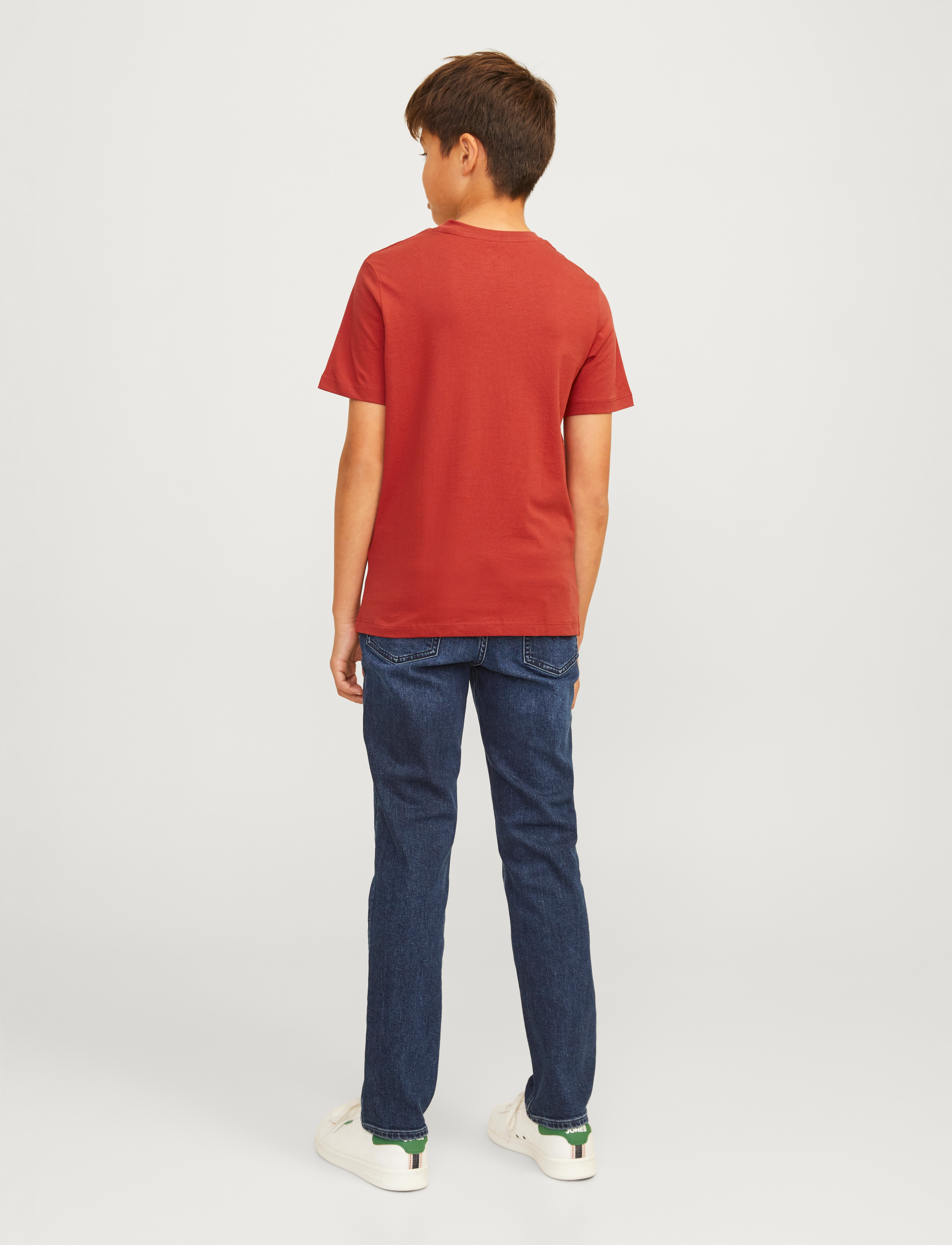 Jack & Jones - JJELOGO TEE SS ONECK 2COL 24/25 NOOS JNR - red ochre - 2