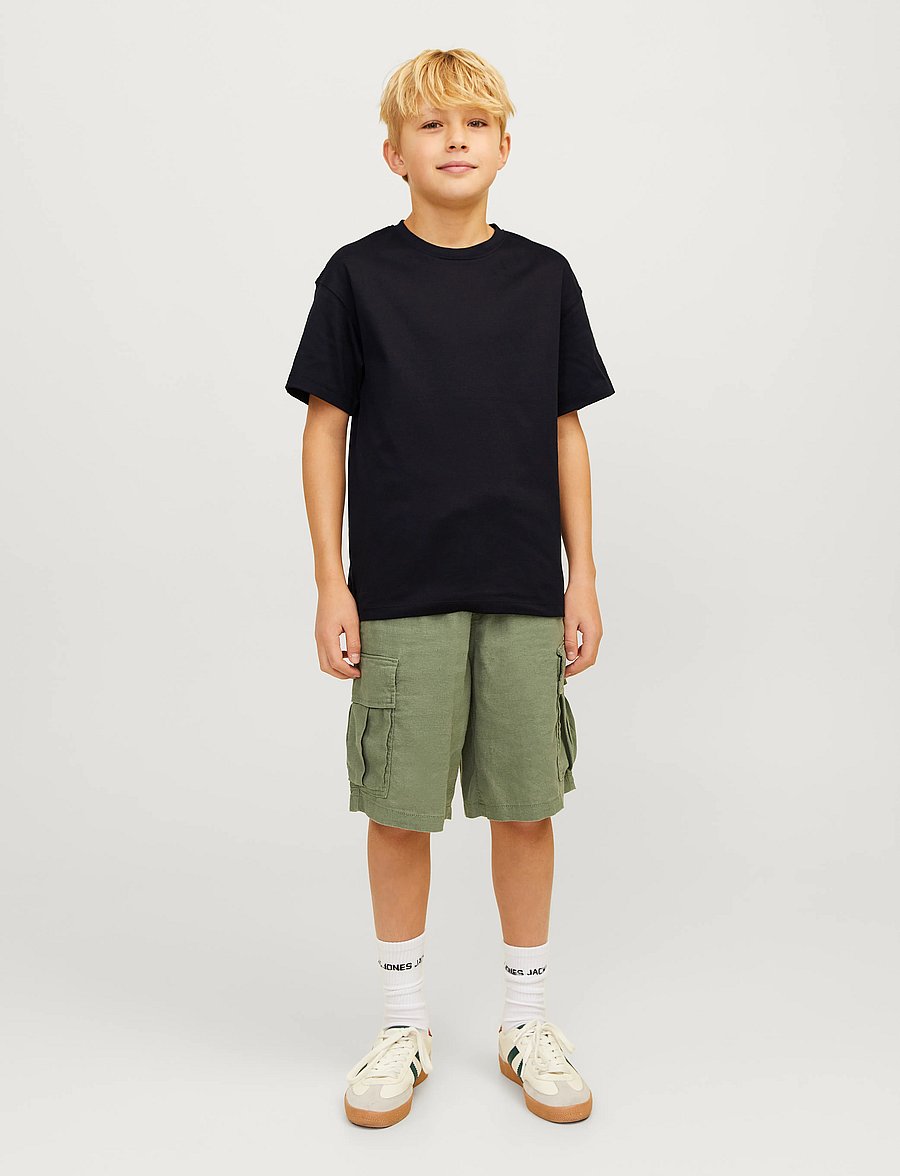 Jack & Jones - JJEURBAN EDGE TEE SS O-NECK NOOS JNR - kortærmede t-shirts - black loose fit - 0