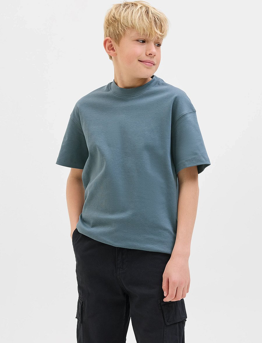 Jack & Jones - JJEURBAN EDGE TEE SS O-NECK NOOS JNR - kurzärmelige - stormy weather - 0