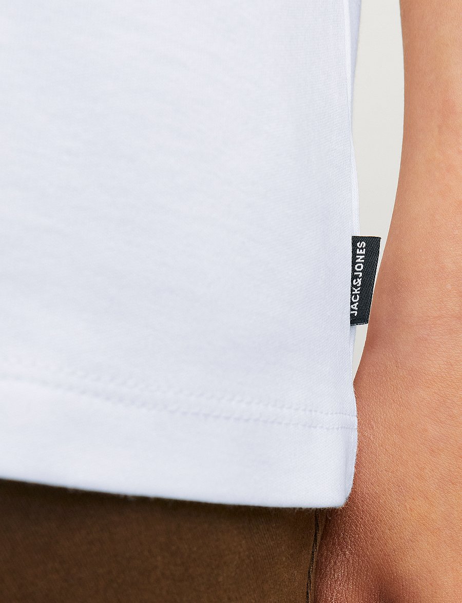Jack & Jones - JJEURBAN EDGE TEE SS O-NECK NOOS JNR - kortærmede t-shirts - white loose fit - 4