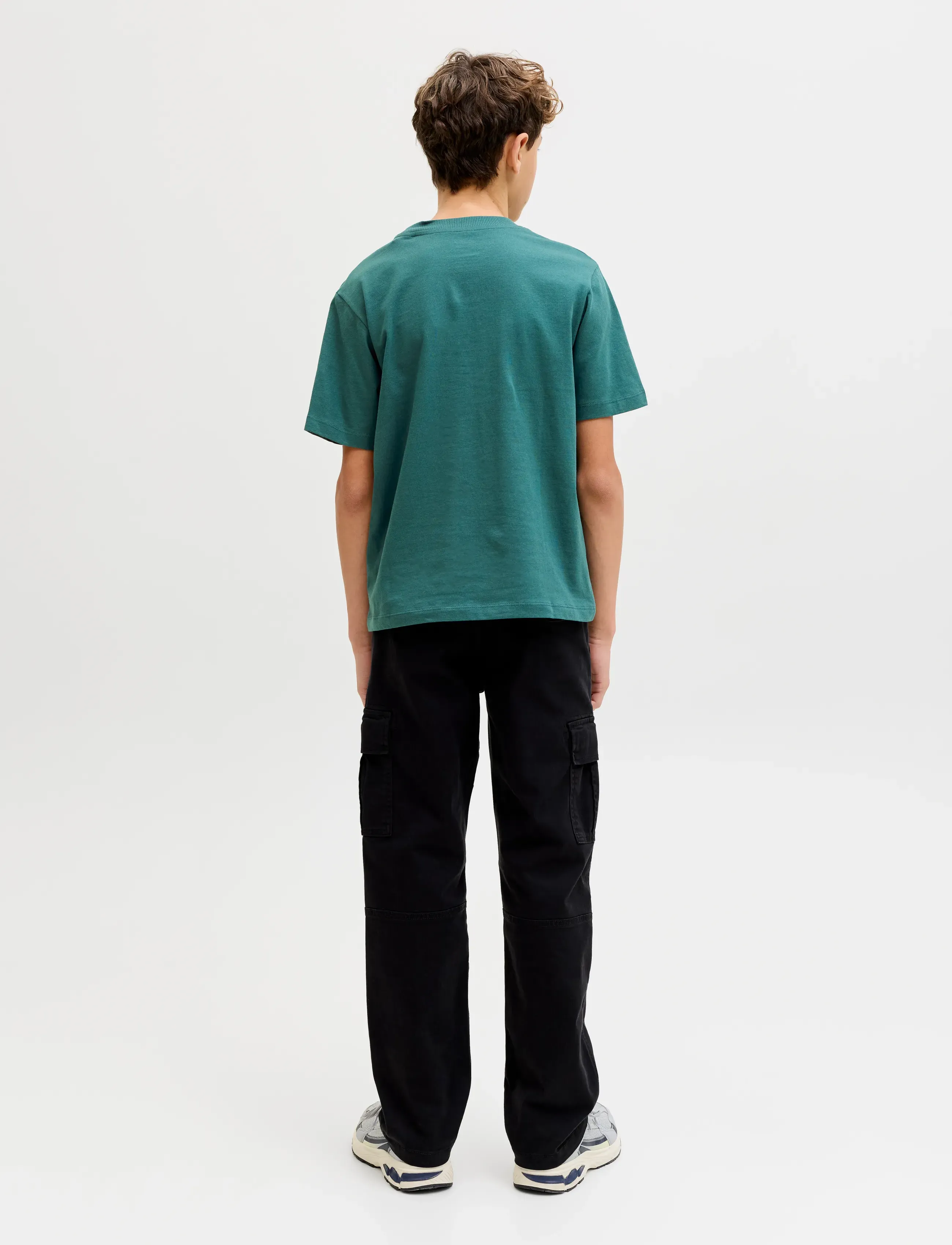 Jack & Jones - JJECALEB VARSITY TEE SS O-NECK NOOS JNR - kortærmede t-shirts - atlantic deep - 2