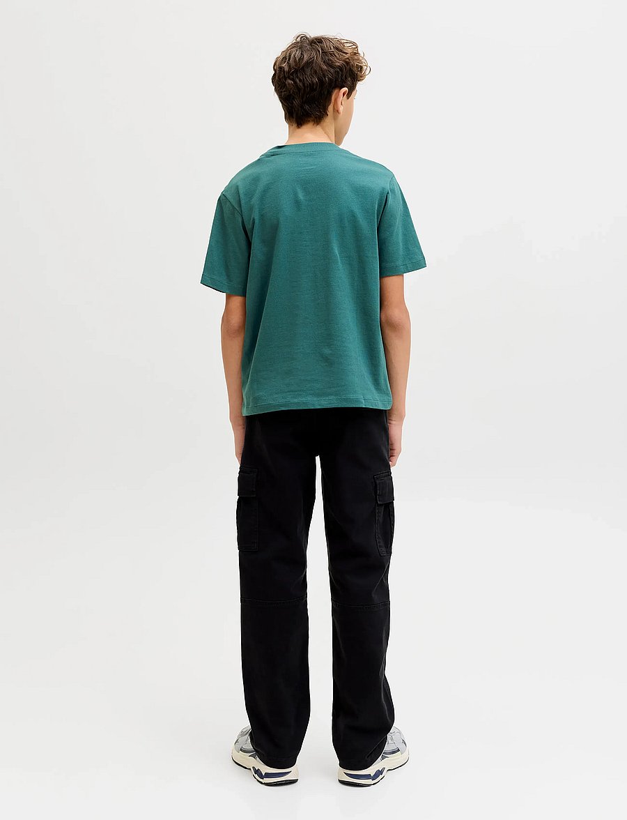 Jack & Jones - JJECALEB VARSITY TEE SS O-NECK NOOS JNR - kortærmede t-shirts - atlantic deep - 2