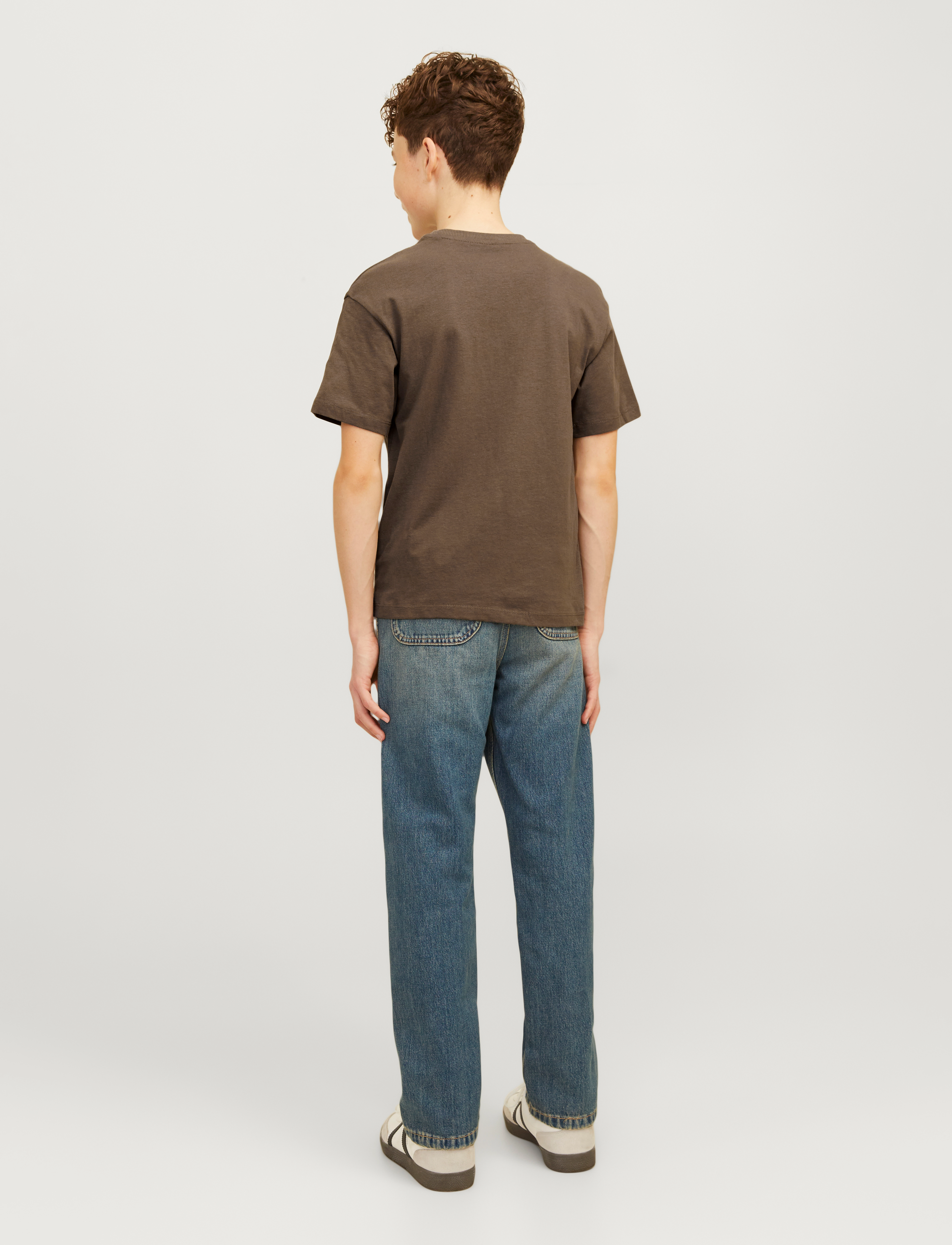Jack & Jones - JJECALEB VARSITY TEE SS O-NECK NOOS JNR - kortærmede t-shirts - canteen - 2