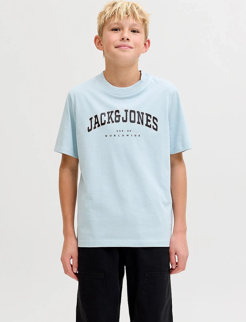 Jack & Jones - JJECALEB VARSITY TEE SS O-NECK NOOS JNR - kurzärmelige - celestial blue - 0
