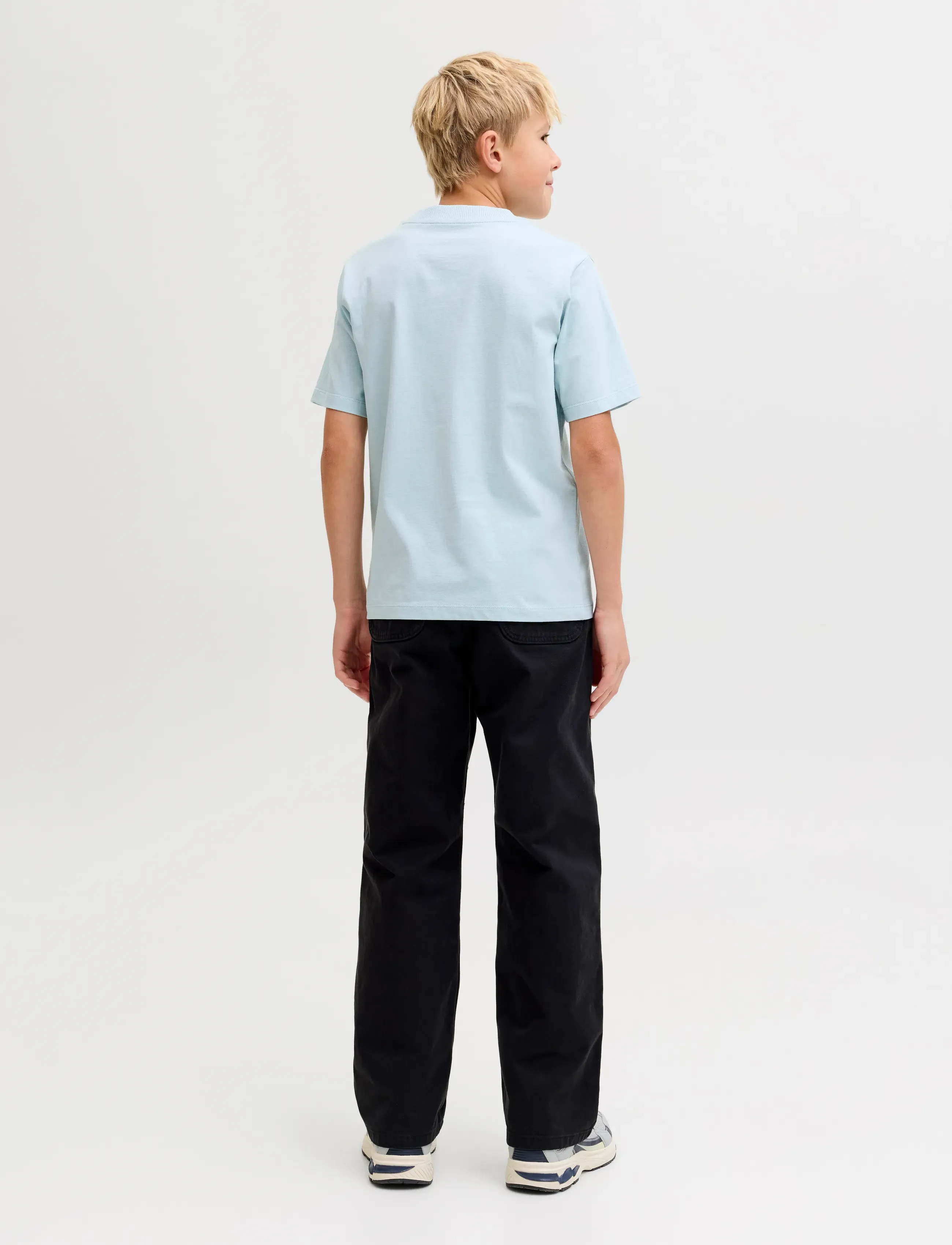 Jack & Jones - JJECALEB VARSITY TEE SS O-NECK NOOS JNR - kortærmede t-shirts - celestial blue - 3