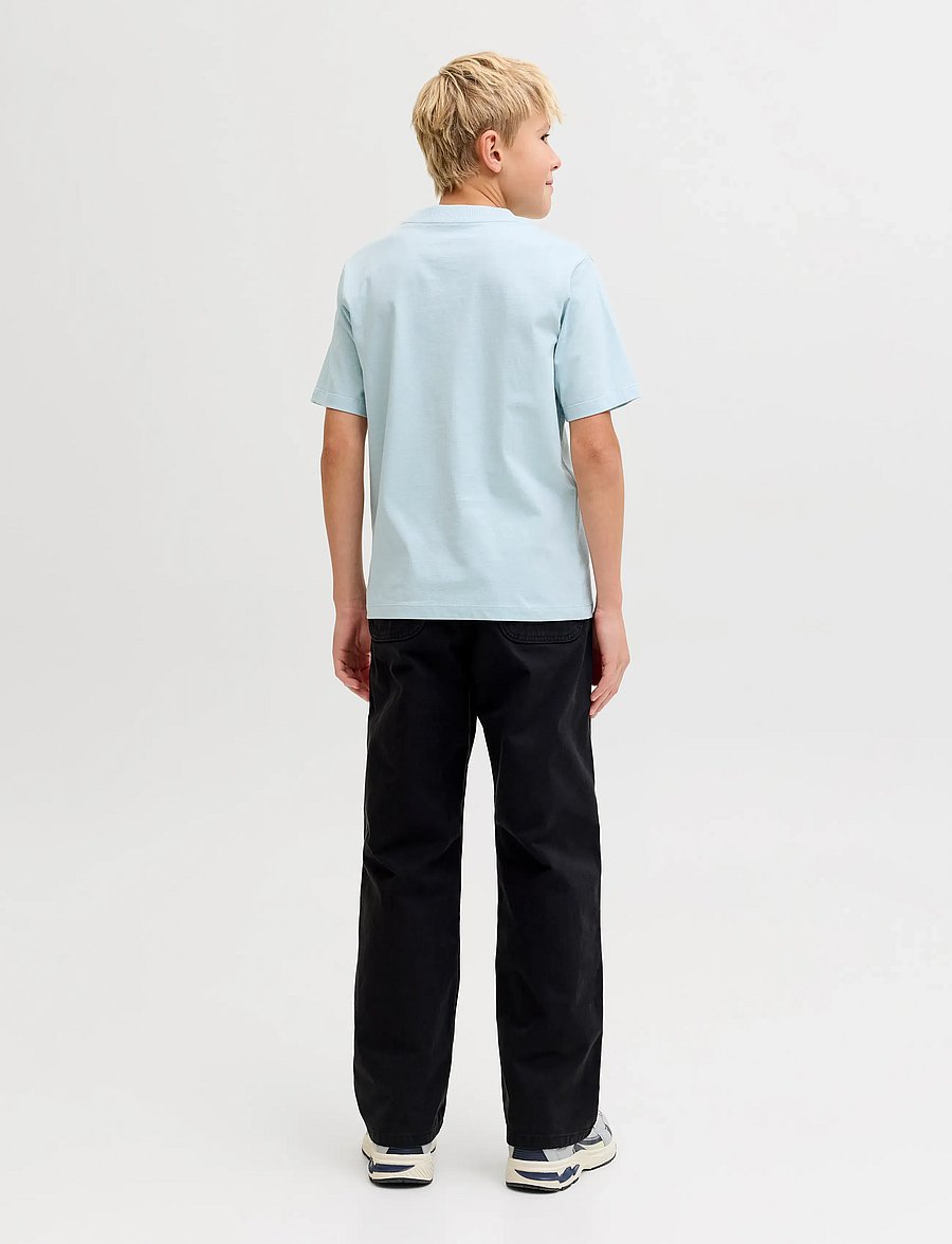 Jack & Jones - JJECALEB VARSITY TEE SS O-NECK NOOS JNR - kortærmede t-shirts - celestial blue - 3