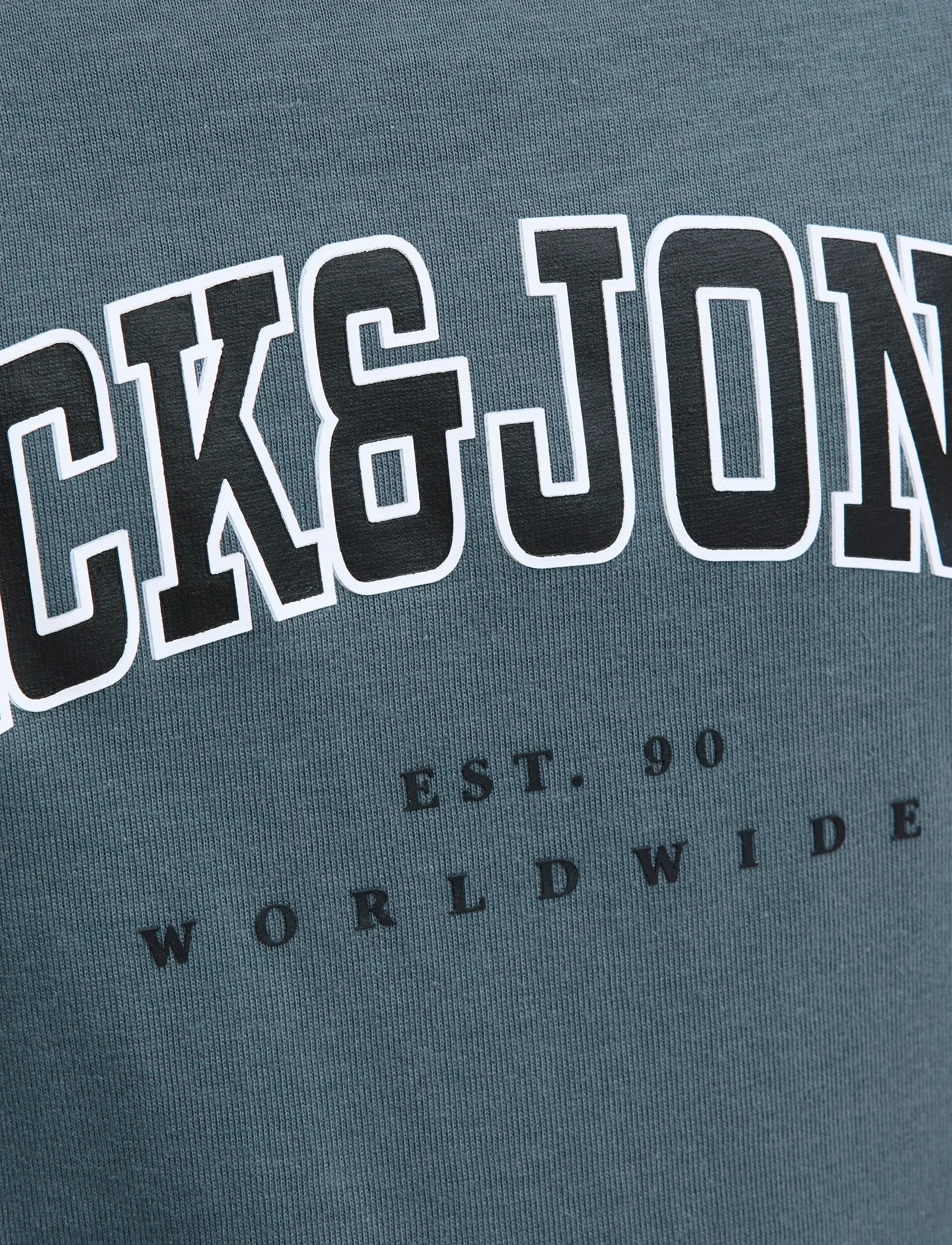 Jack & Jones - JJECALEB VARSITY TEE SS O-NECK NOOS JNR - kurzärmelige - stormy weather - 3
