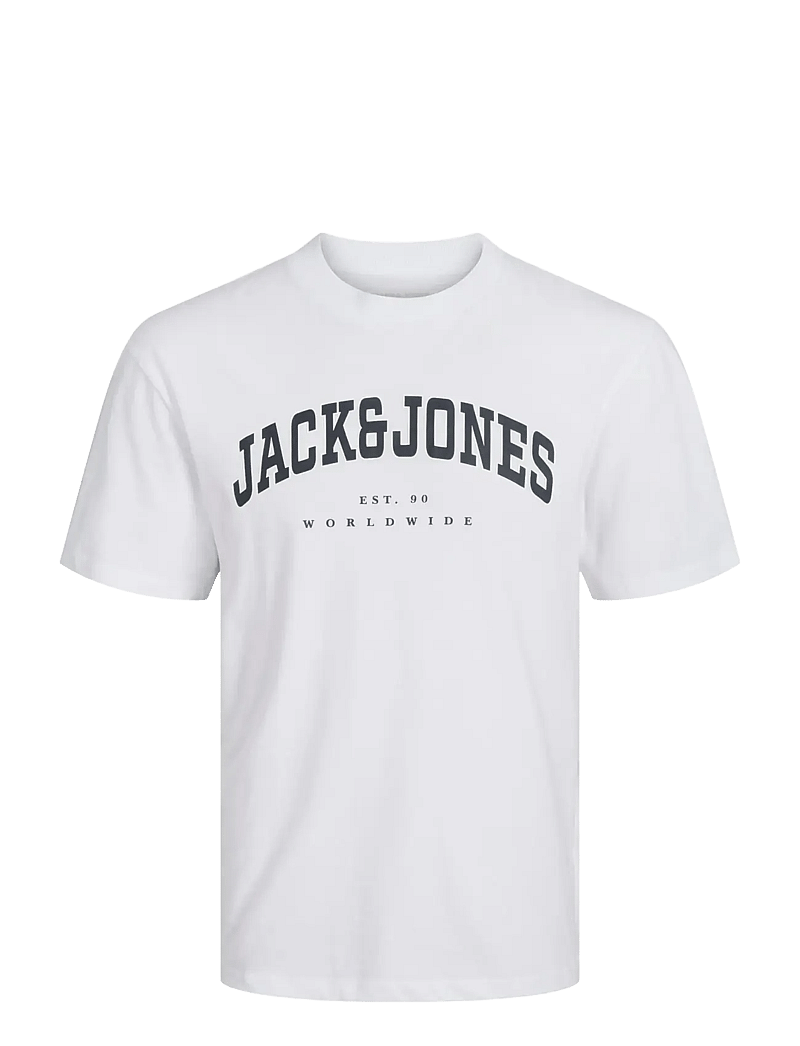 Jack & Jones - JJECALEB VARSITY TEE SS O-NECK NOOS JNR - kortærmede t-shirts - white - 1