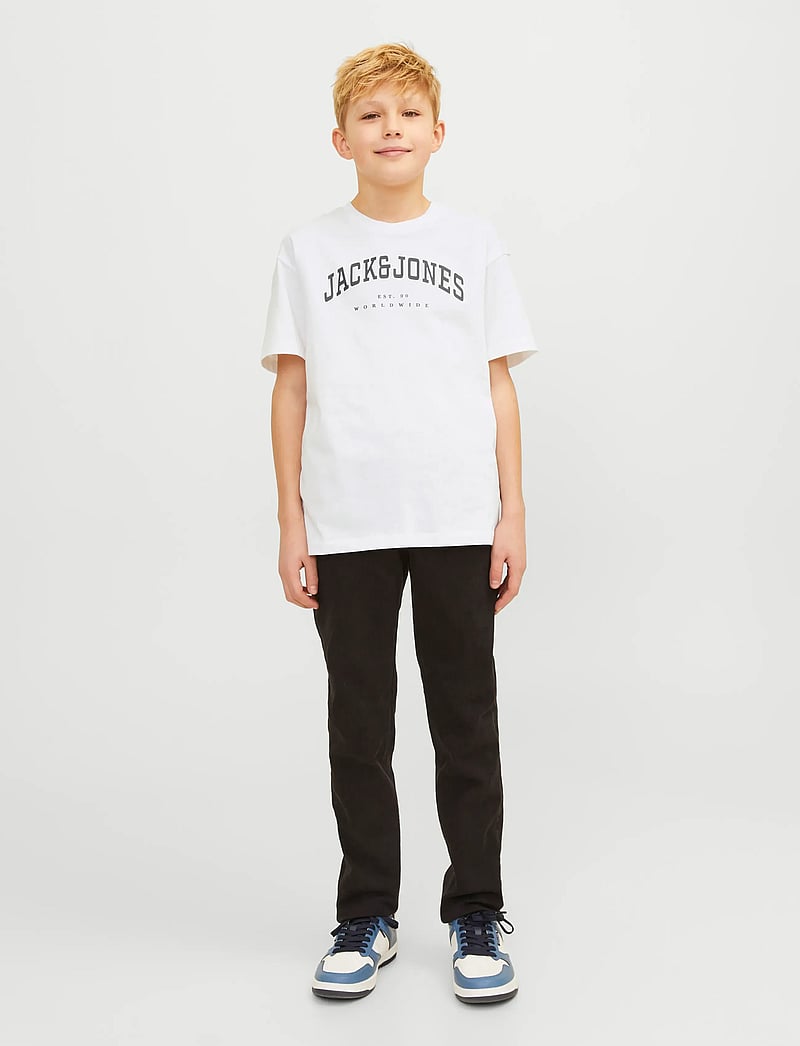 Jack & Jones - JJECALEB VARSITY TEE SS O-NECK NOOS JNR - kortærmede t-shirts - white - 3
