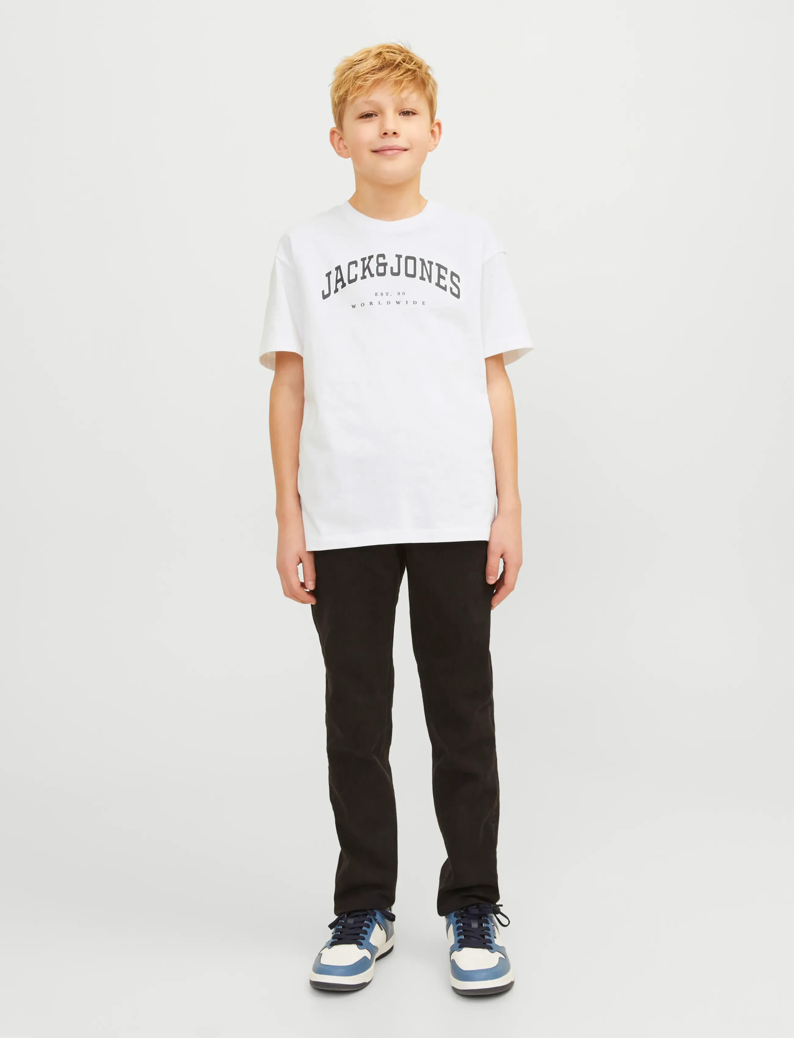 Jack & Jones - JJECALEB VARSITY TEE SS O-NECK NOOS JNR - kurzärmelige - white - 3