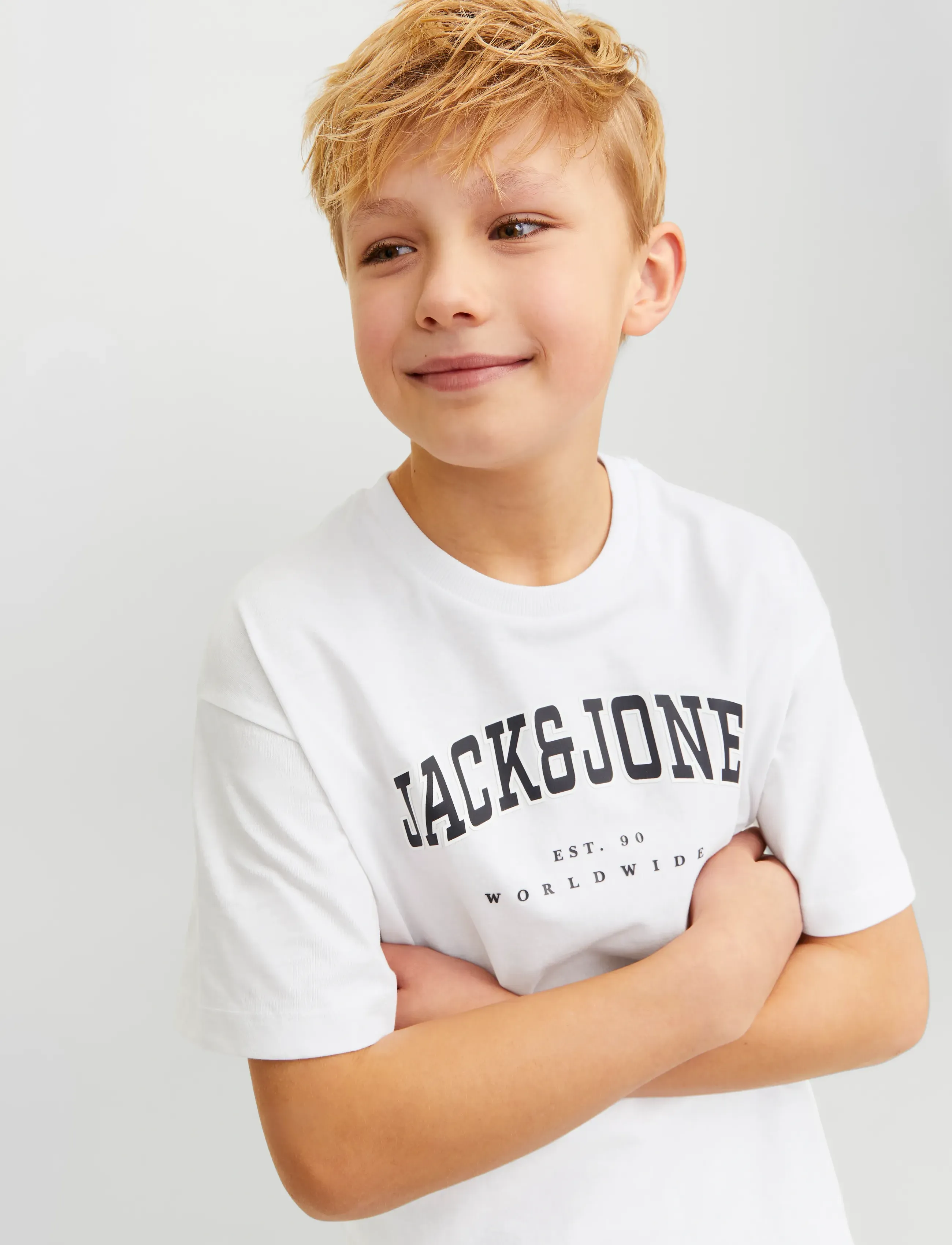 Jack & Jones - JJECALEB VARSITY TEE SS O-NECK NOOS JNR - kurzärmelige - white - 5