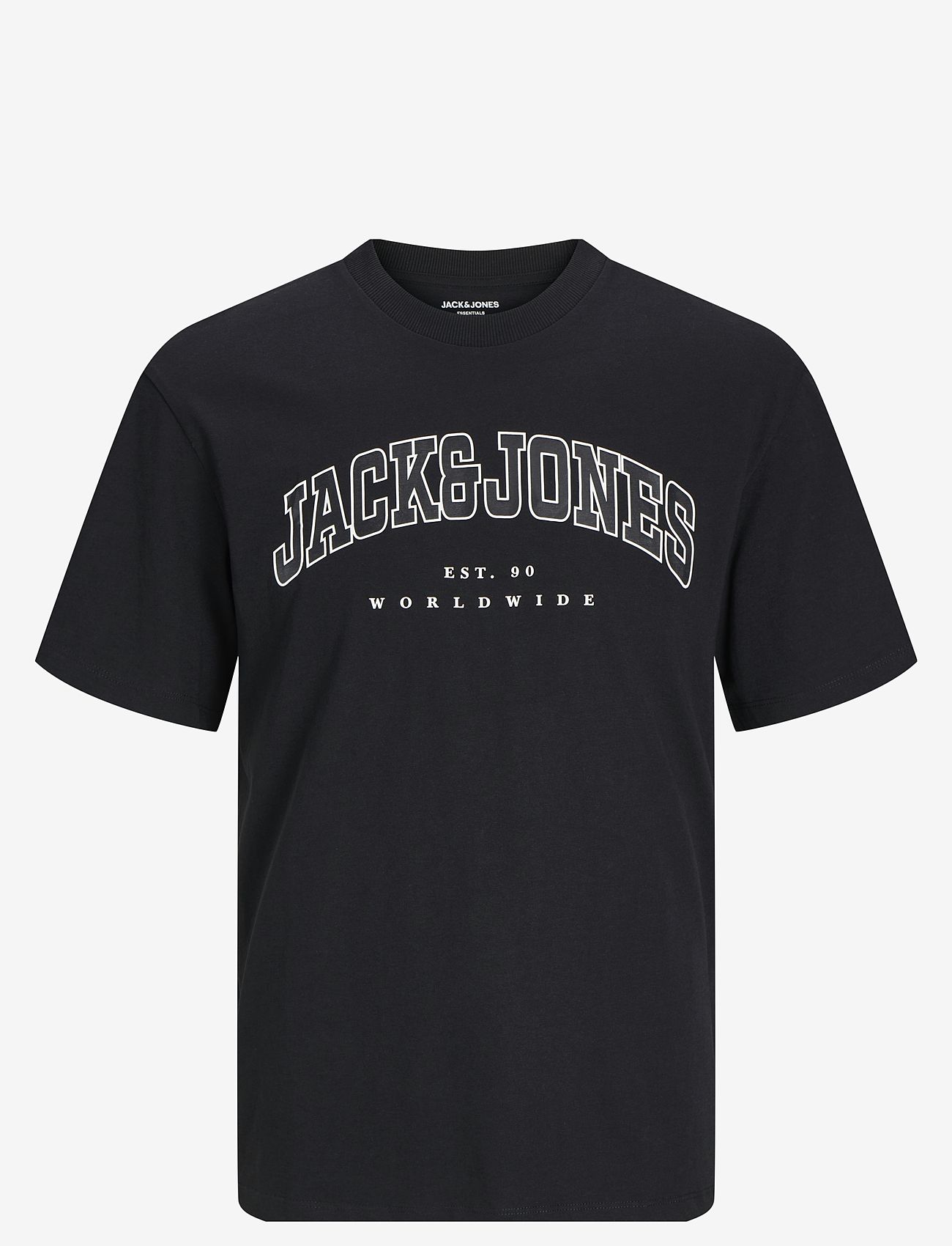 Jack & Jones - JJECALEB VARSITY TEE SS O-NECK NOOS MNI - kurzärmelige - black - 1
