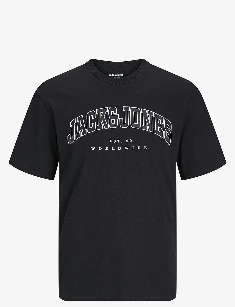 Jack & Jones - JJECALEB VARSITY TEE SS O-NECK NOOS MNI - kurzärmelige - black - 1