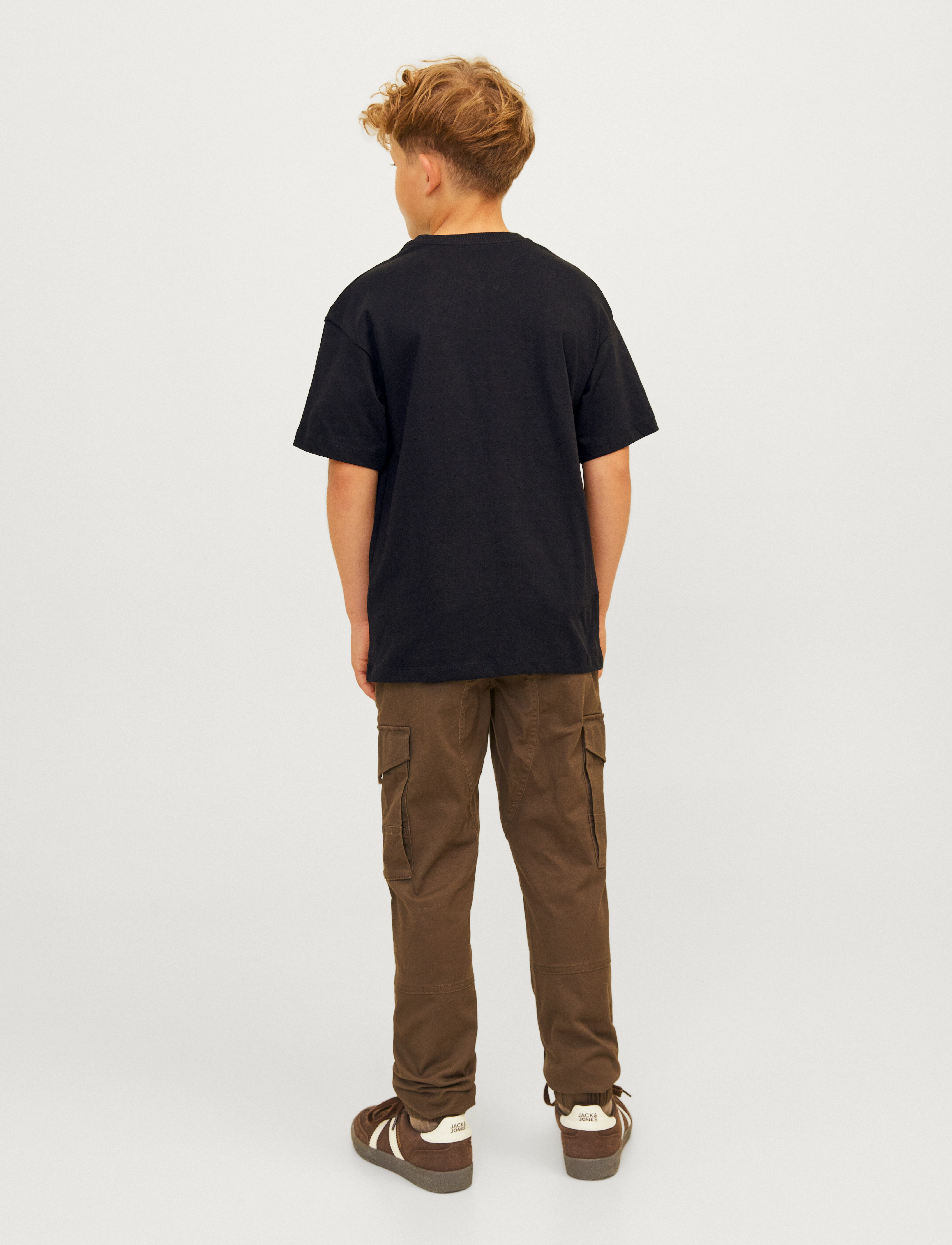 Jack & Jones - JJECALEB VARSITY TEE SS O-NECK NOOS MNI - kortærmede t-shirts - black - 2