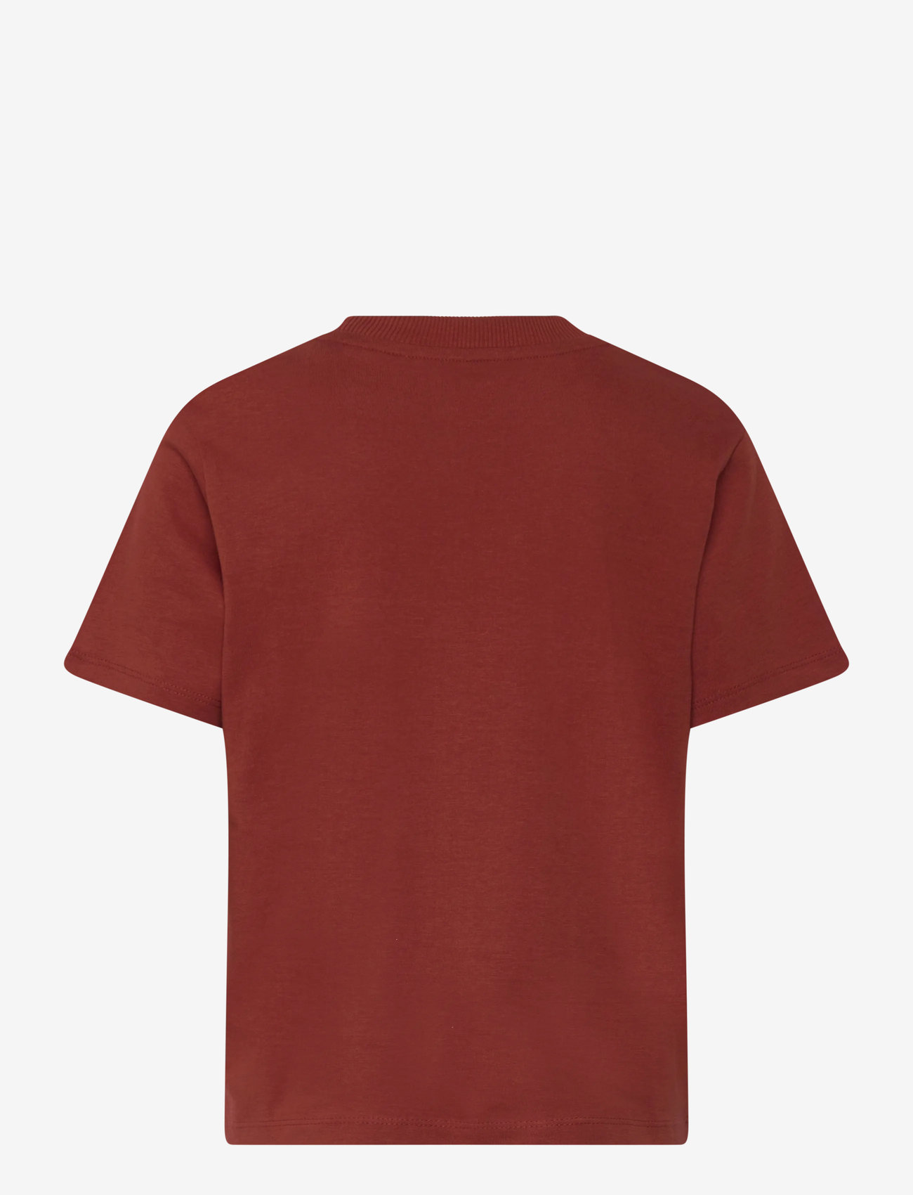 Jack & Jones - JJECALEB VARSITY TEE SS O-NECK NOOS MNI - short-sleeved t-shirts - burnt henna - 1
