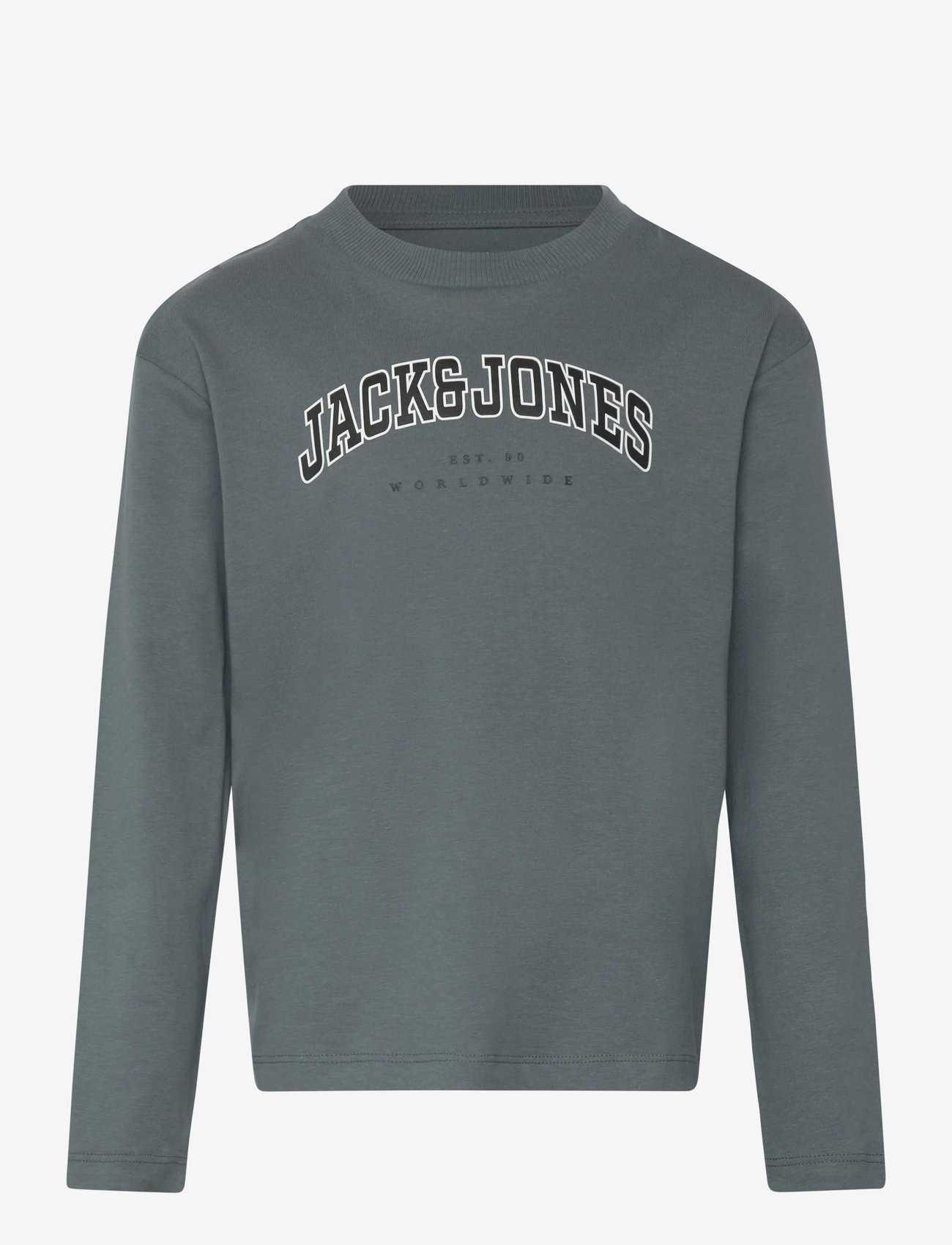 Jack & Jones - JJECALEB VARSITY TEE LS O-NECK SN MNI - długi rękaw - stormy weather - 0