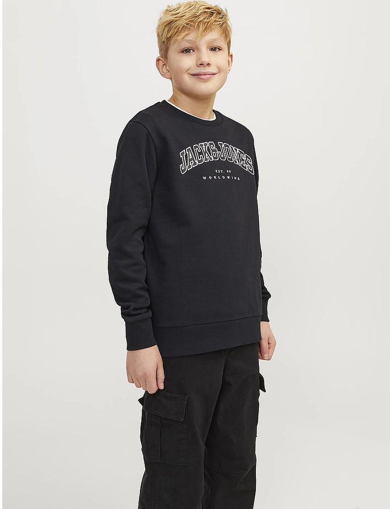 Jack & Jones - JJECALEB VARSITY SWEAT CREW NECK SN JNR - dressipluusid - black - 0