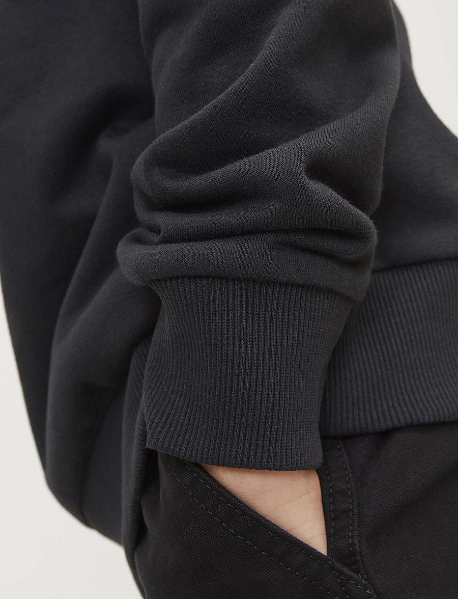 Jack & Jones - JJECALEB VARSITY SWEAT CREW NECK SN JNR - sweatshirts - black - 3