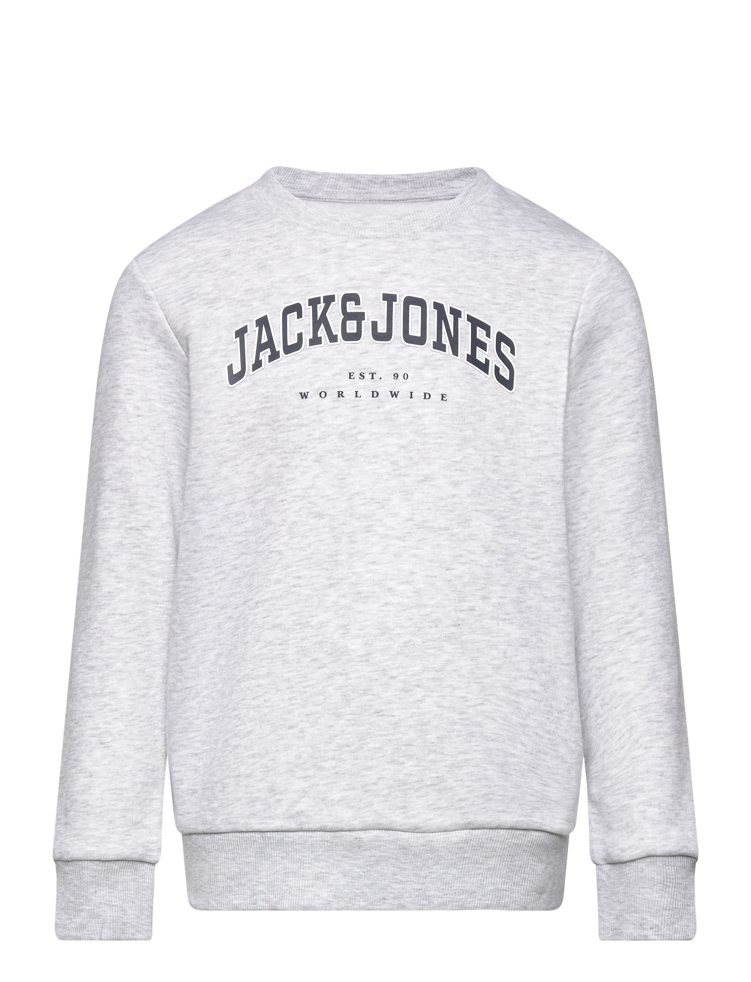 JACK & JONES Jjecaleb Varsity Sweat Crew Neck Sn Jnr Grau - 128 - Kinder