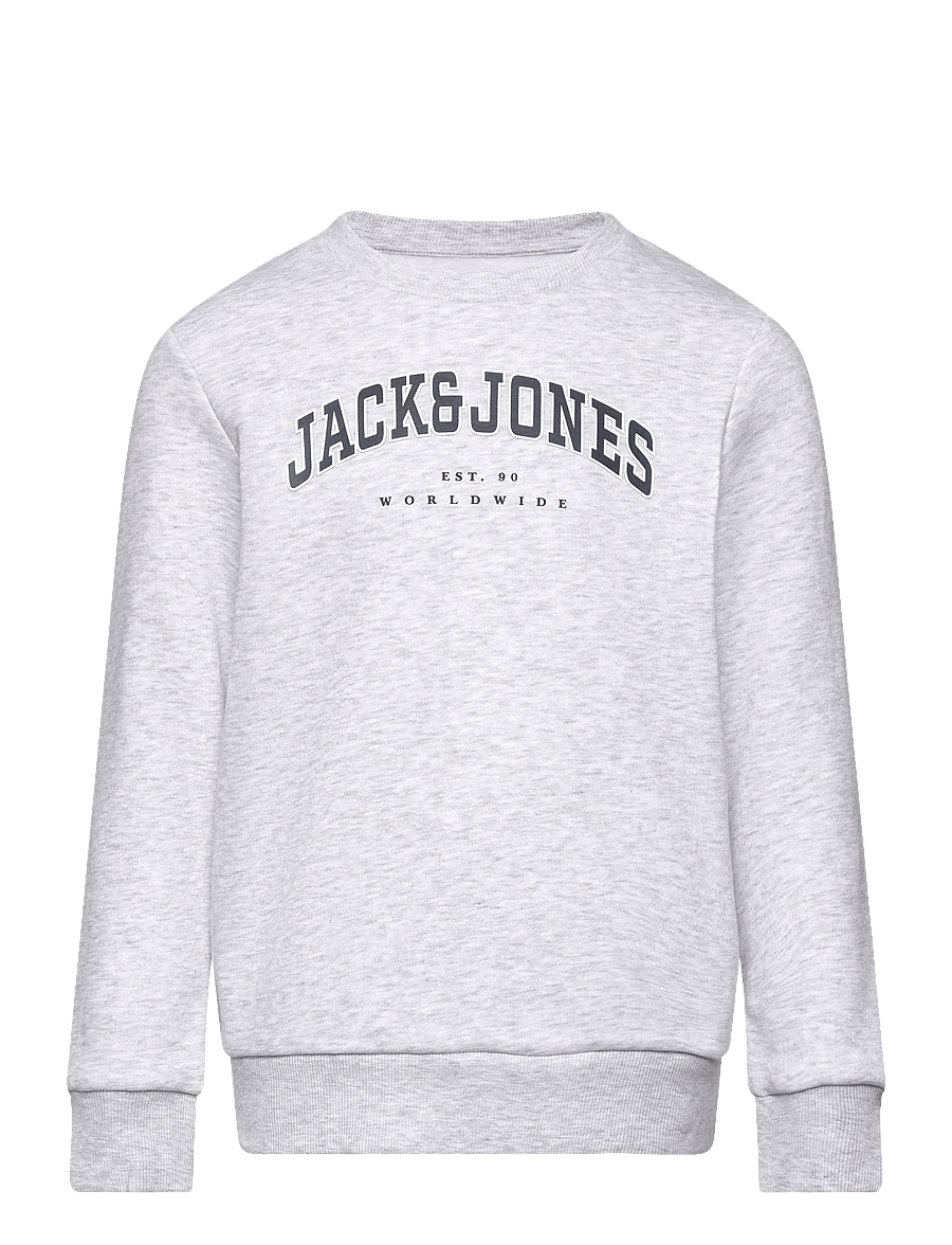 Jack & Jones - JJECALEB VARSITY SWEAT CREW NECK SN JNR - sweat-shirt - white melange - 1
