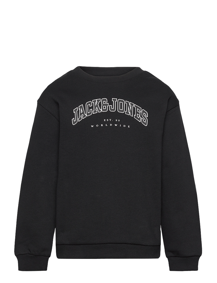 Jack & Jones - JJECALEB VARSITY SWEAT CREW NOOS MNI - sweatshirts - black - 1
