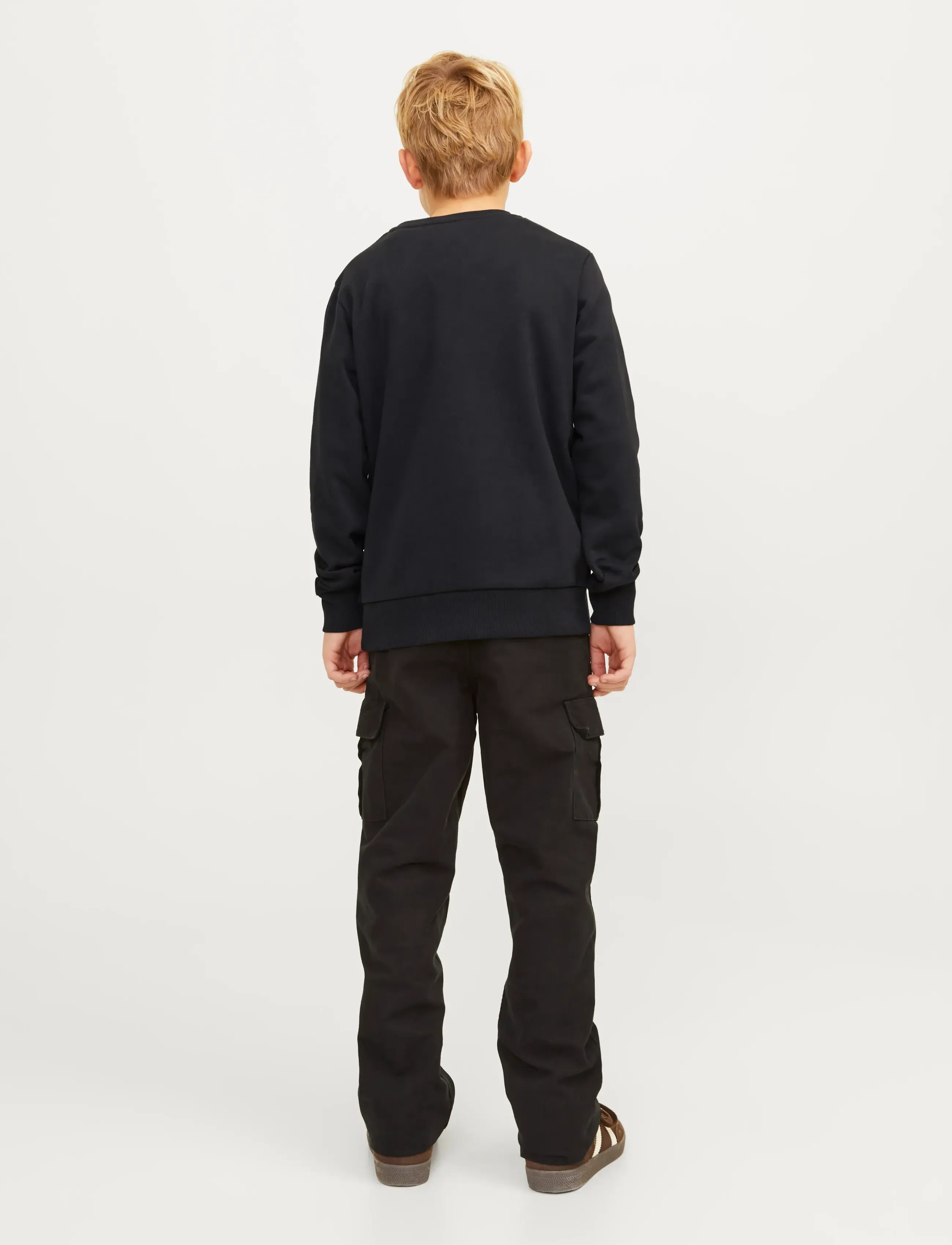Jack & Jones - JJECALEB VARSITY SWEAT CREW NOOS MNI - dressipluusid - black - 3