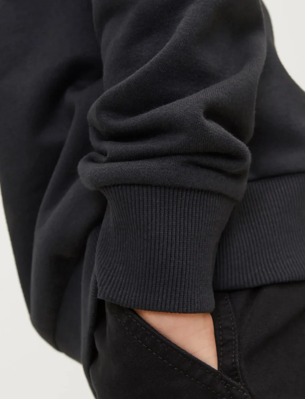 Jack & Jones - JJECALEB VARSITY SWEAT CREW NOOS MNI - sweatshirts - black - 4