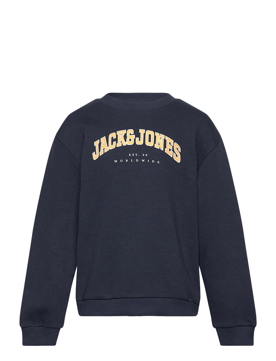 Jack & Jones - JJECALEB VARSITY SWEAT CREW NOOS MNI - sweatshirts - navy blazer - 0