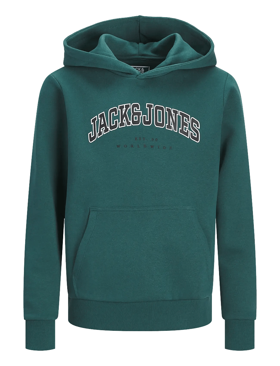 Jack & Jones - JJECALEB VARSITY SWEAT HOOD NOOS JNR - hættetrøjer - atlantic deep - 1