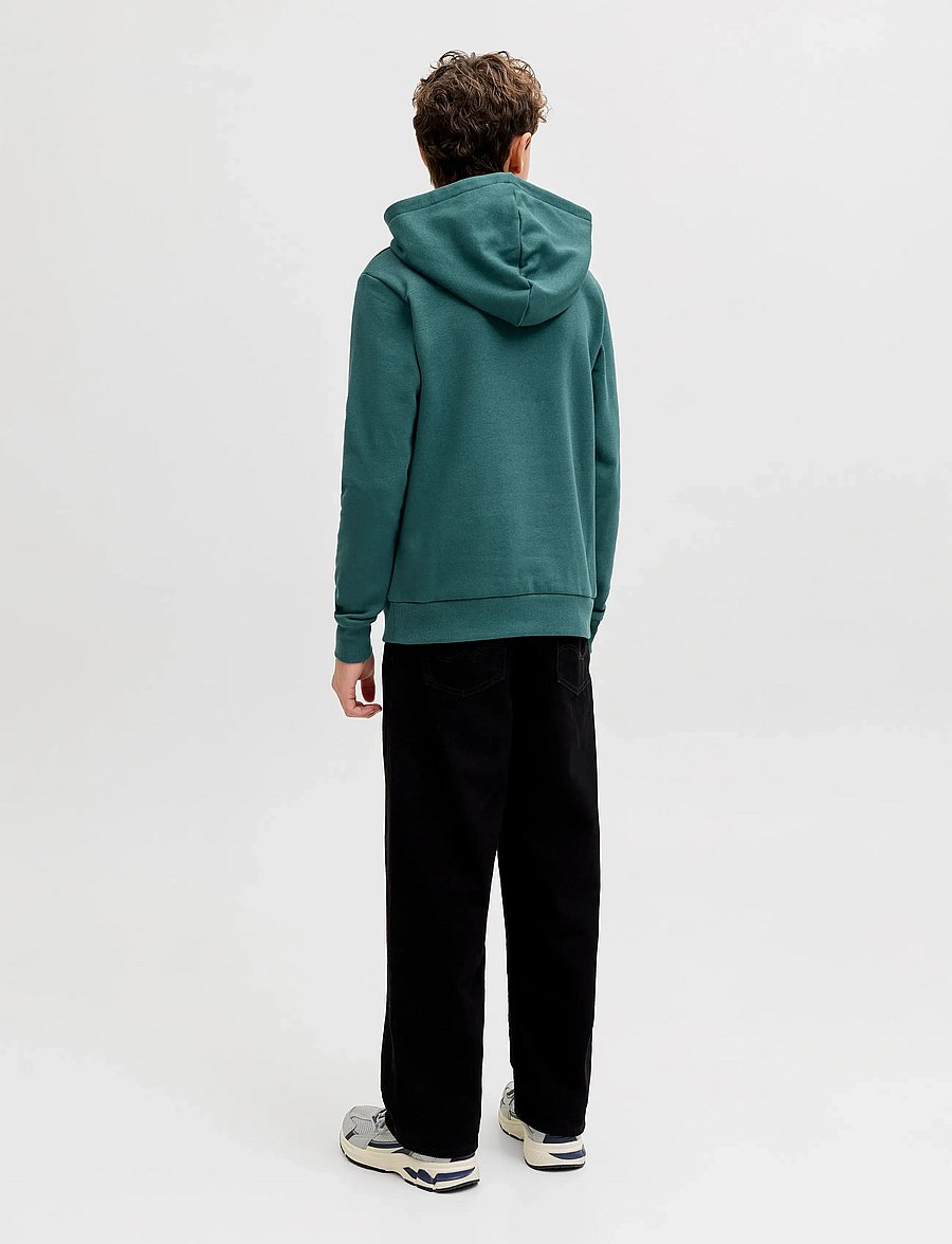 Jack & Jones - JJECALEB VARSITY SWEAT HOOD NOOS JNR - hættetrøjer - atlantic deep - 2