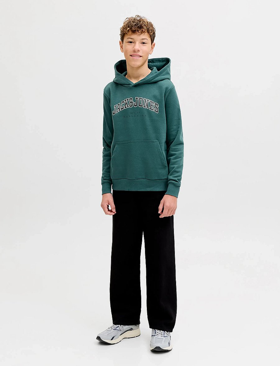 Jack & Jones - JJECALEB VARSITY SWEAT HOOD NOOS JNR - hættetrøjer - atlantic deep - 3