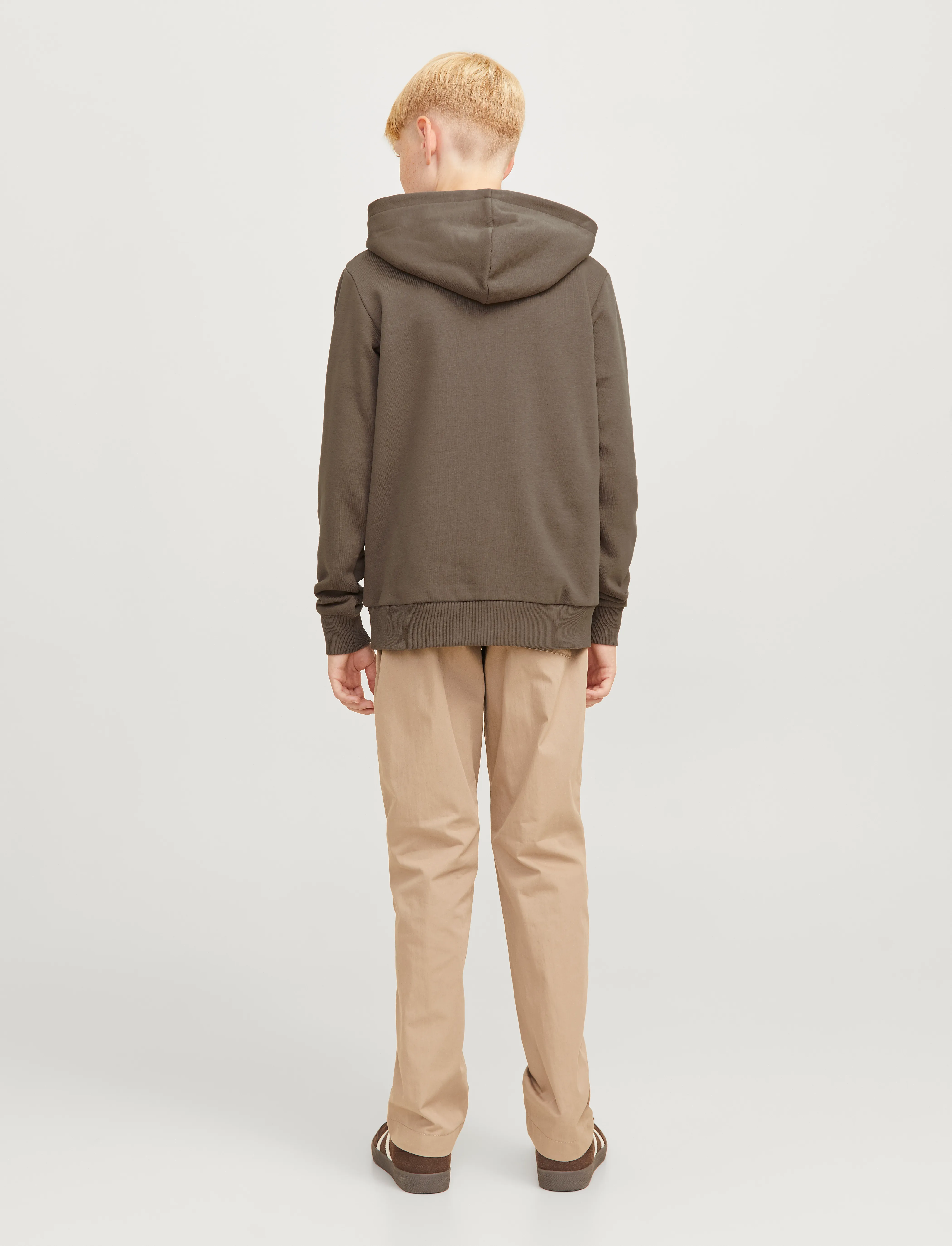 Jack & Jones - JJECALEB VARSITY SWEAT HOOD NOOS JNR - hættetrøjer - canteen - 2