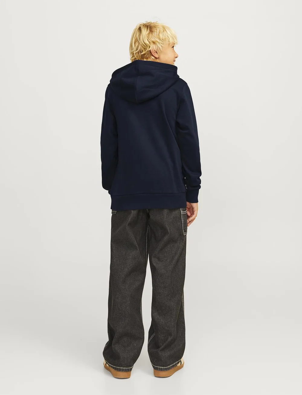 Jack & Jones - JJECALEB VARSITY SWEAT HOOD NOOS JNR - kapuzenpullover - navy blazer - 5