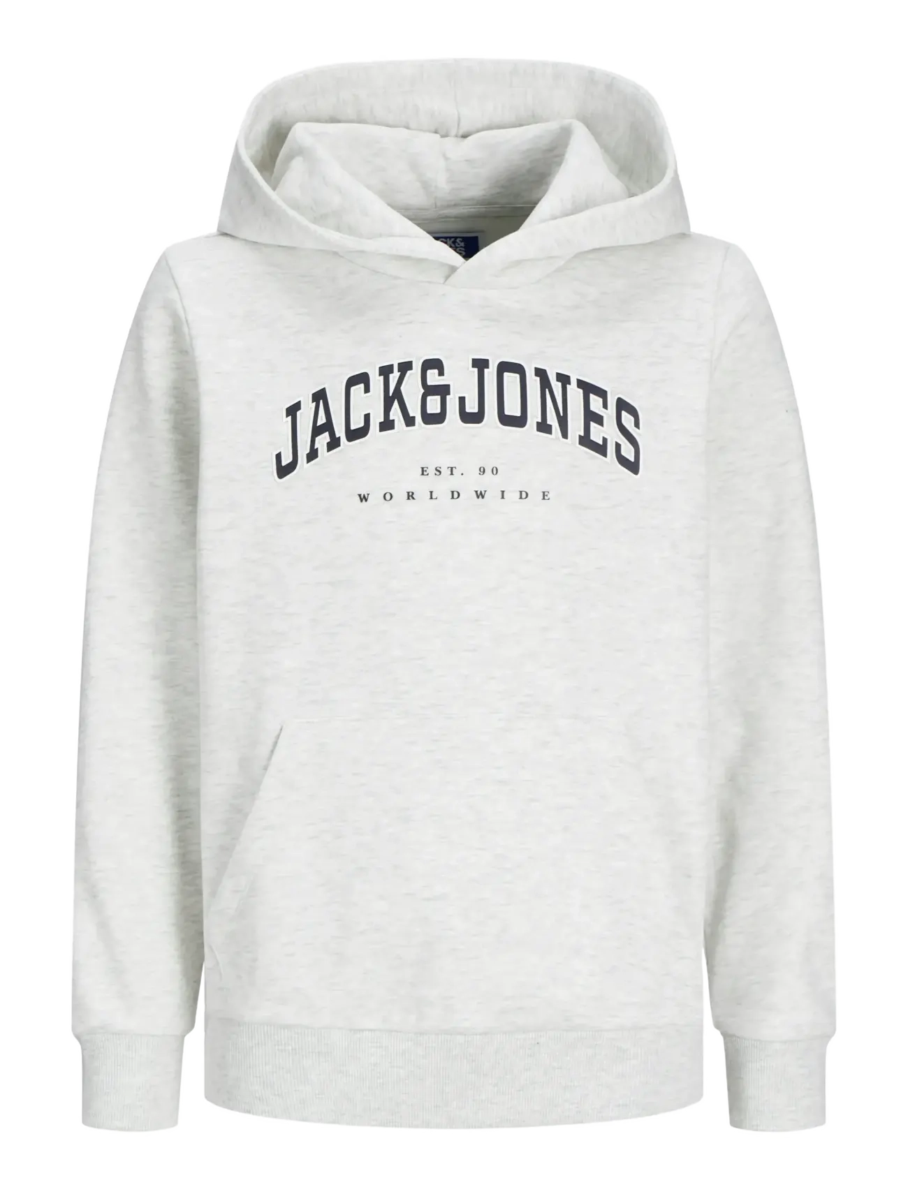 Jack & Jones - JJECALEB VARSITY SWEAT HOOD NOOS JNR - hettupeysur - white melange - 1