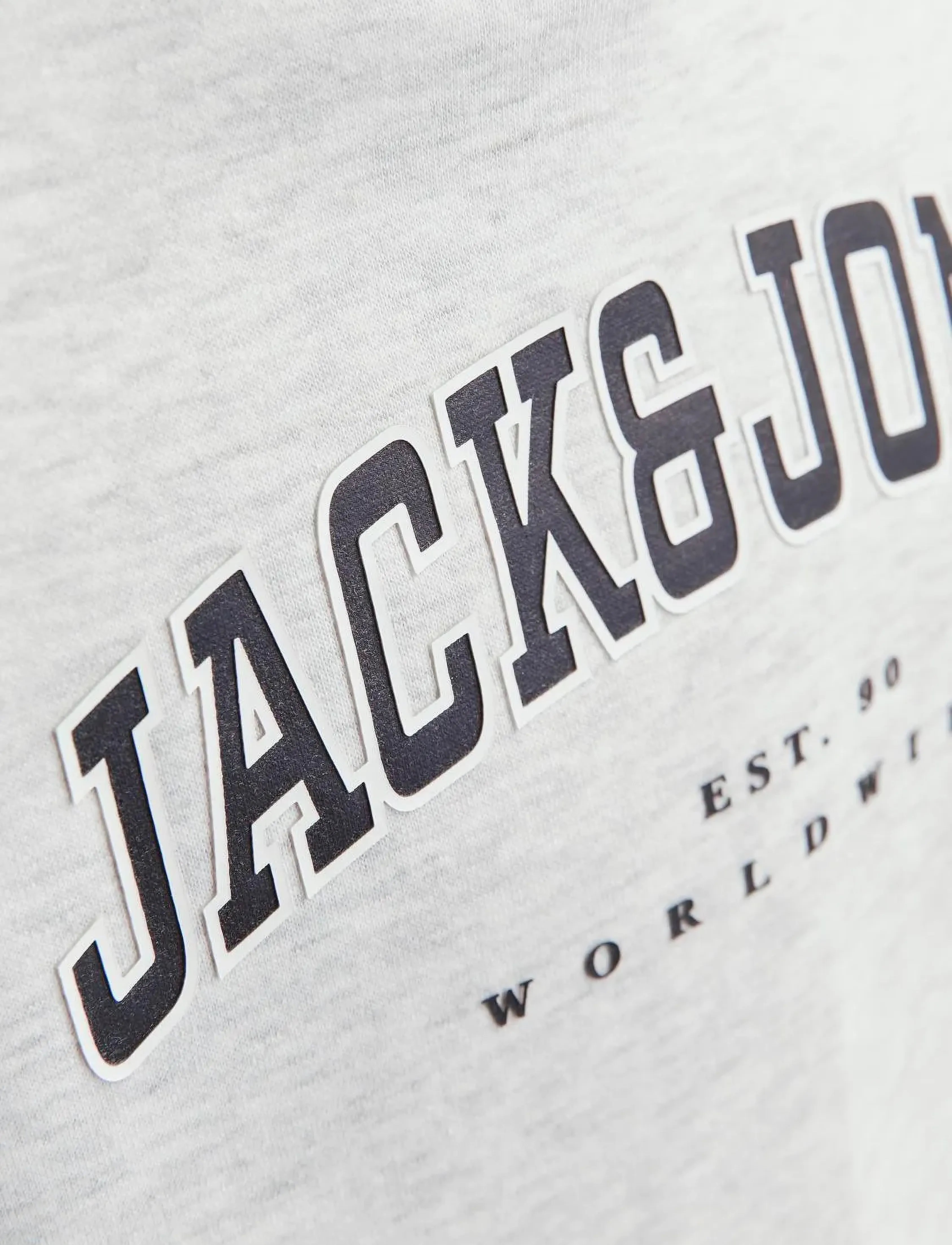 Jack & Jones - JJECALEB VARSITY SWEAT HOOD NOOS JNR - hettupeysur - white melange - 3