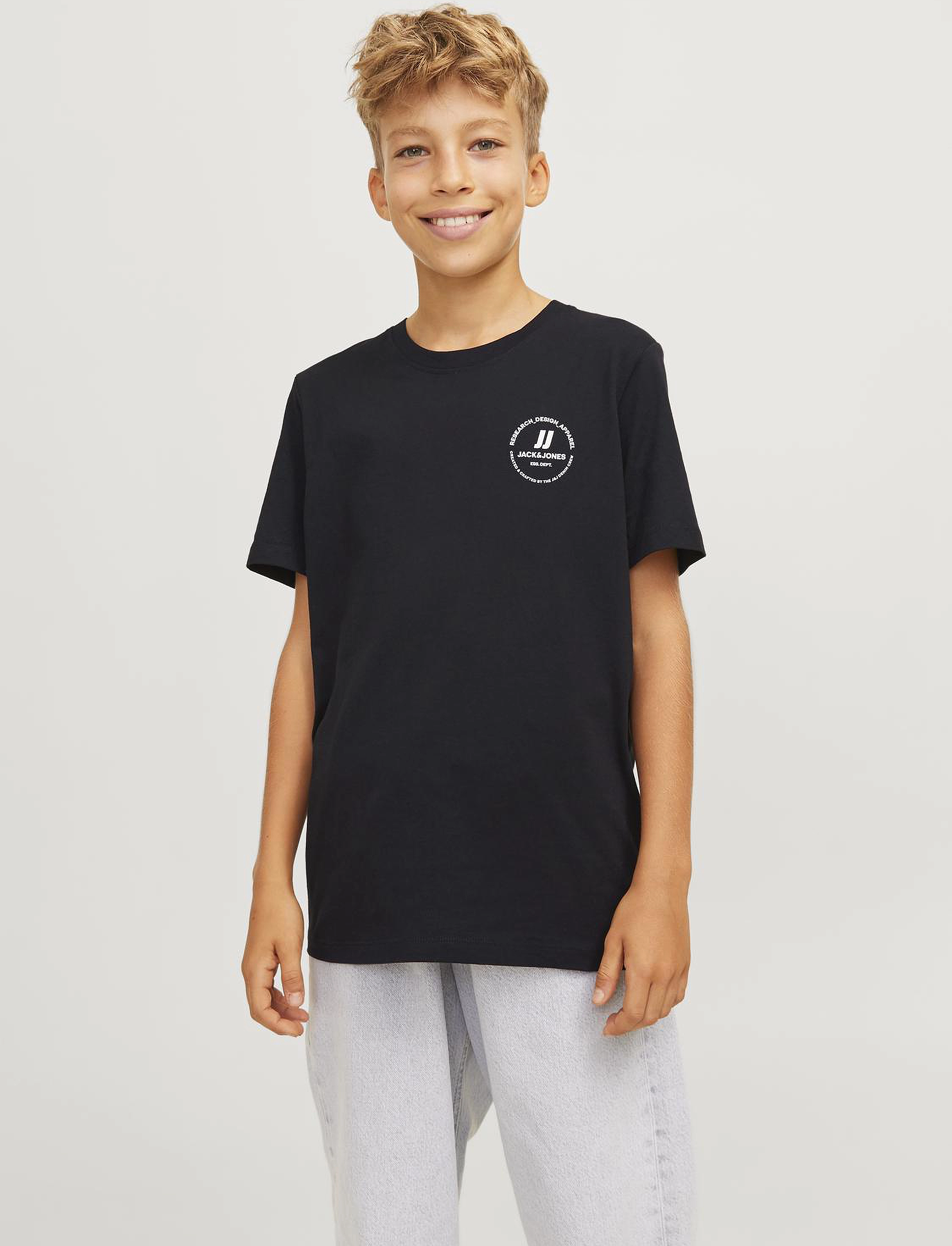 Jack & Jones JJESWIFT TEE SS NOOS  JNR - Oberteile & T-Shirts - BLACK / black