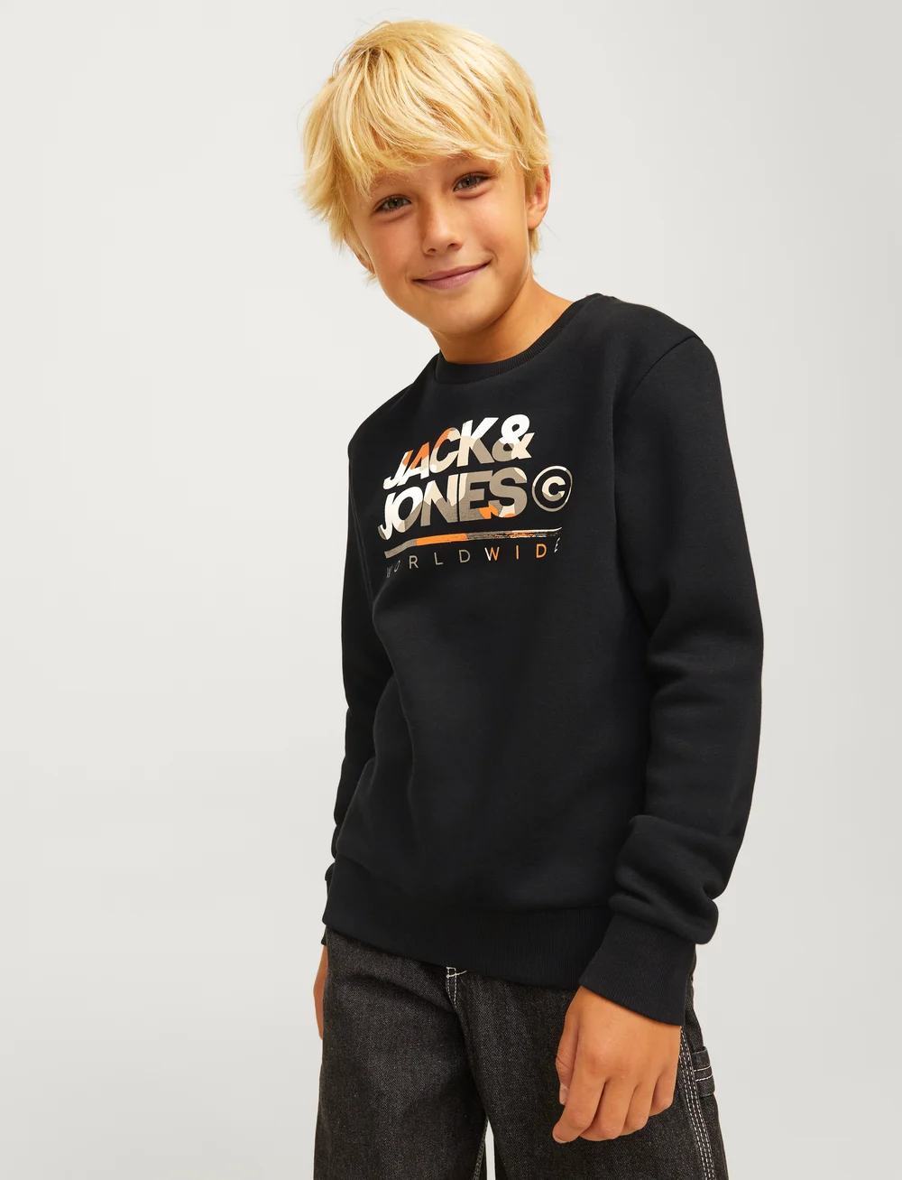 Jack & Jones - JJLUKE SWEAT CREW NECK JNR - sweatshirts - black - 3
