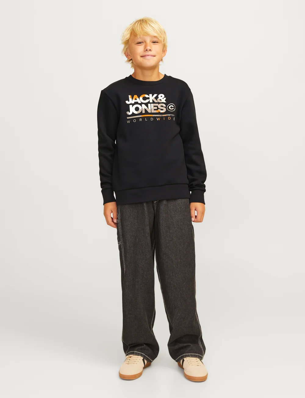 Jack & Jones - JJLUKE SWEAT CREW NECK JNR - sweatshirts - black - 4