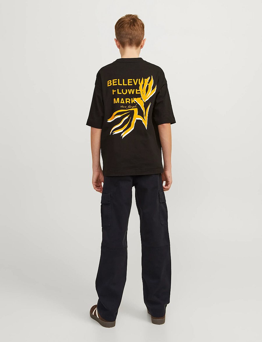 Jack & Jones - JPSTKANE JJHARLOW CARGO NOOS JNR - cargobukser - black - 4