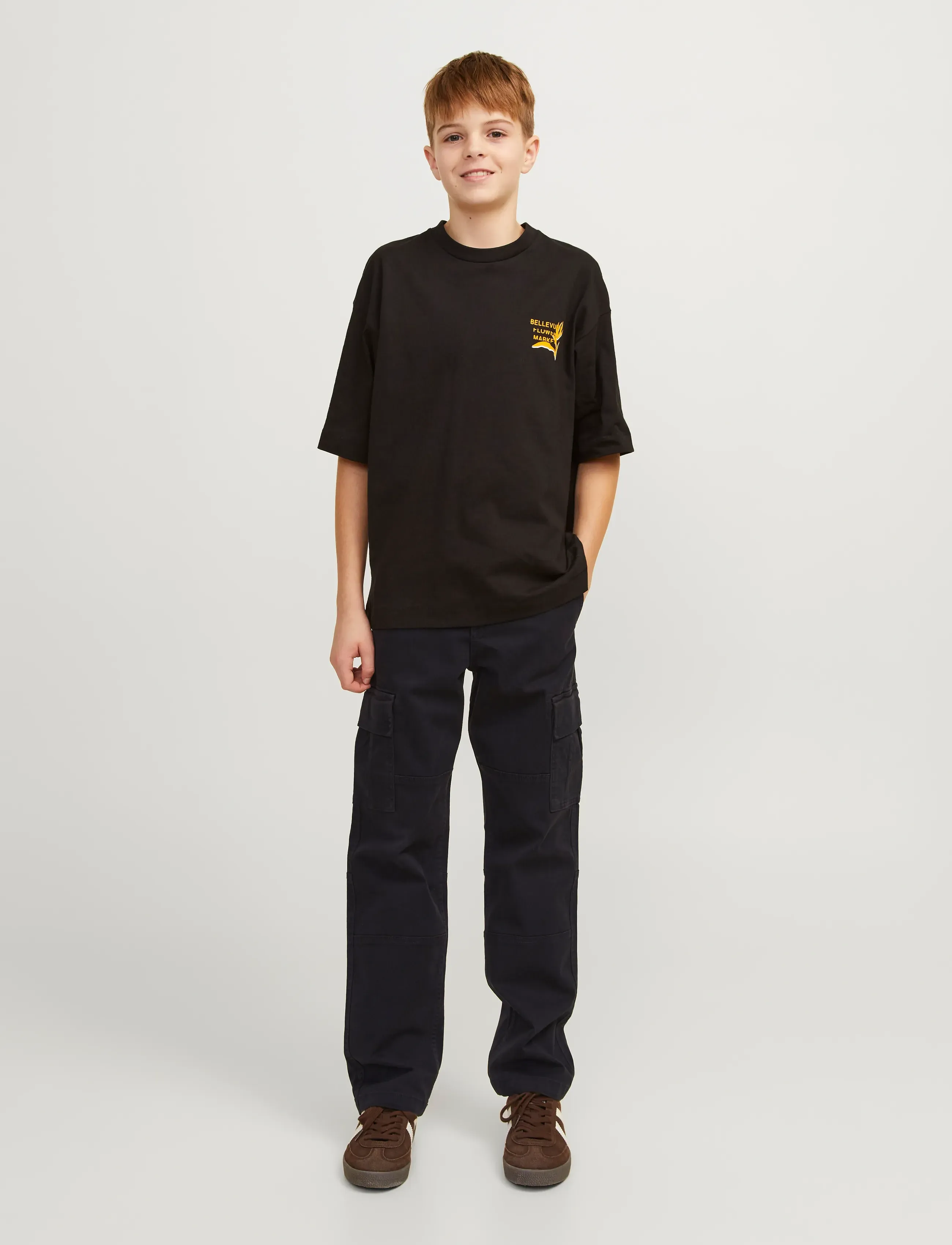 Jack & Jones - JPSTKANE JJHARLOW CARGO NOOS JNR - cargobukser - black - 5