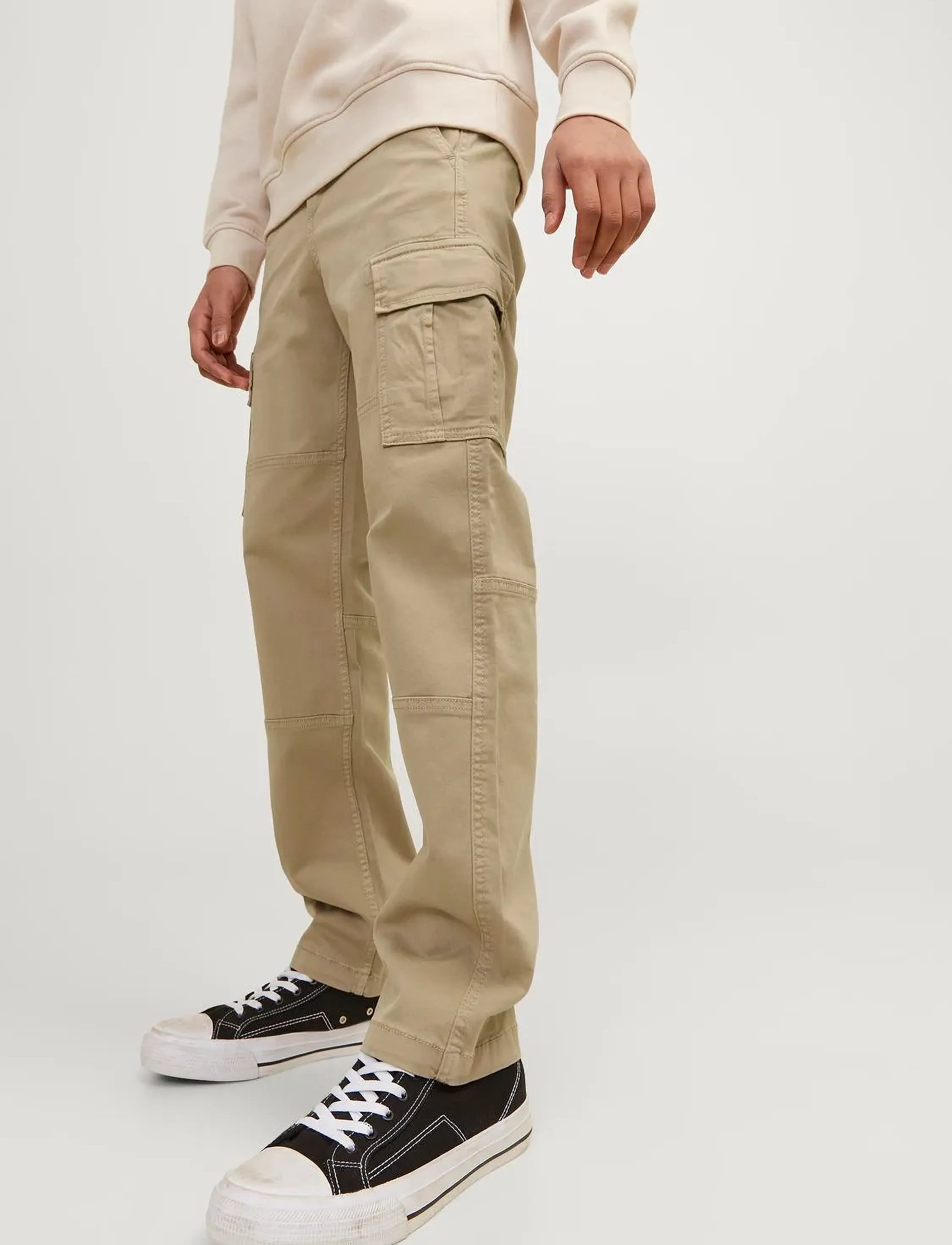 Jack & Jones - JPSTKANE JJHARLOW CARGO NOOS JNR - cargobukser - crockery - 5