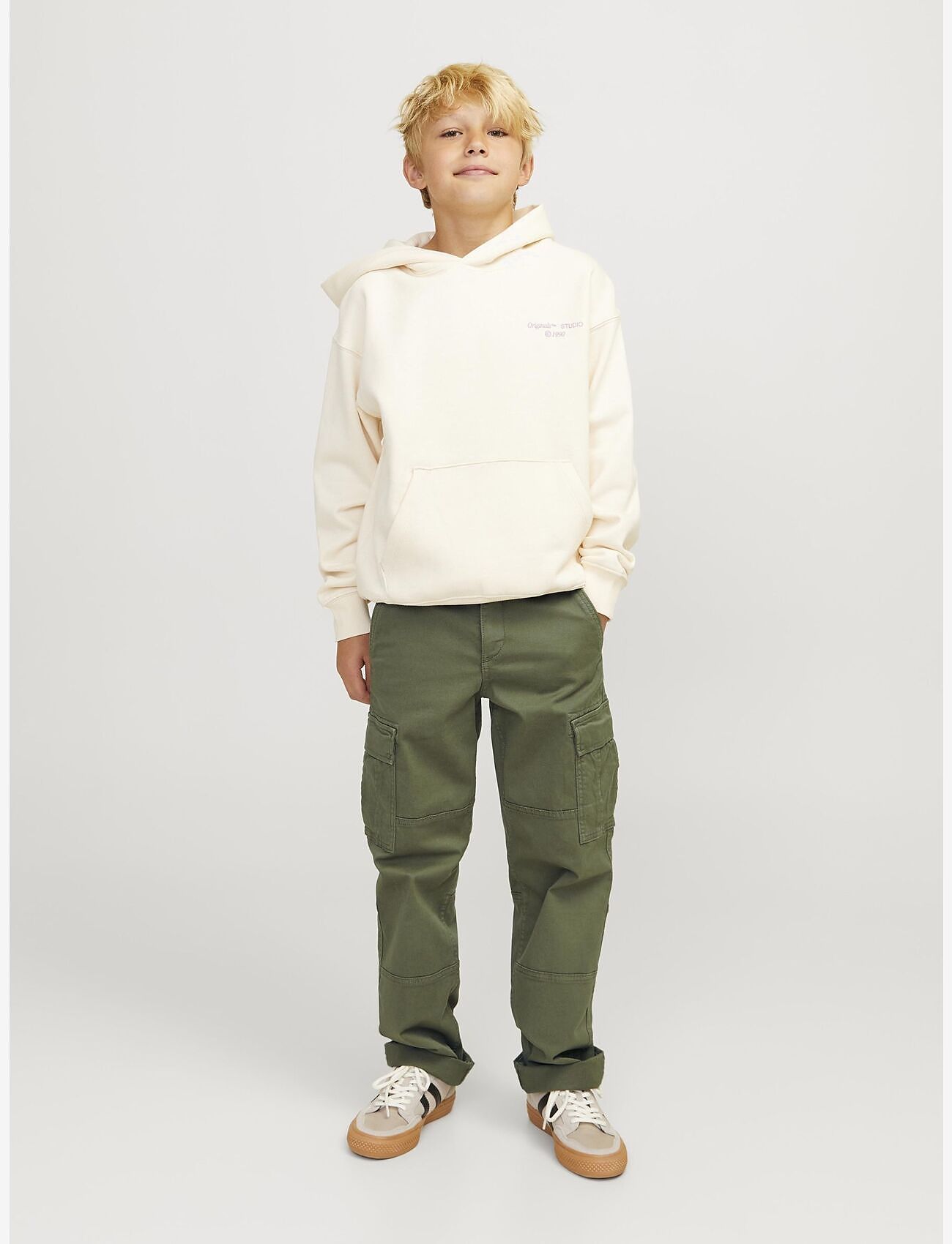 Jack & Jones - JPSTKANE JJHARLOW CARGO NOOS JNR - kargopüksid - dusty olive - 5