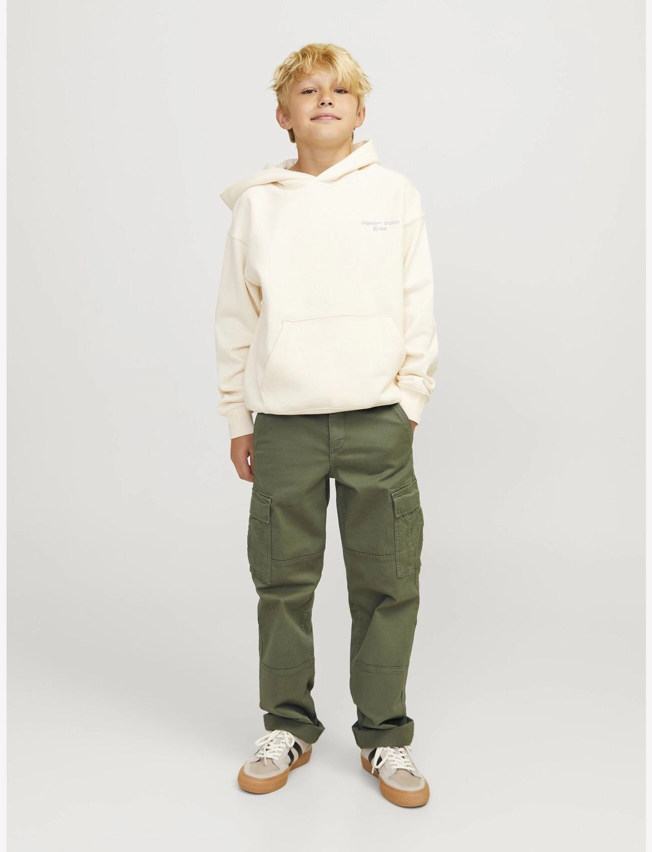 Jack & Jones - JPSTKANE JJHARLOW CARGO NOOS JNR - cargobroek - dusty olive - 5