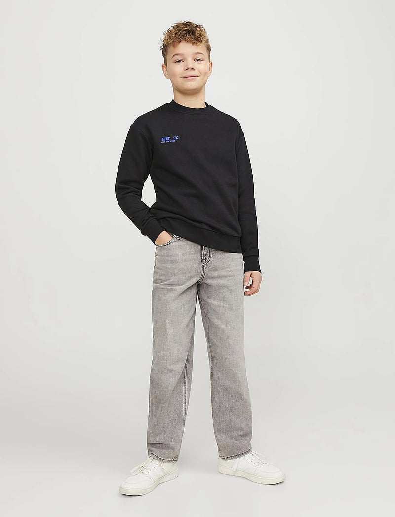 Jack & Jones - JORCOLLECT EDT LOOSE SWEAT CREW JNR - sweatshirts - black - 4