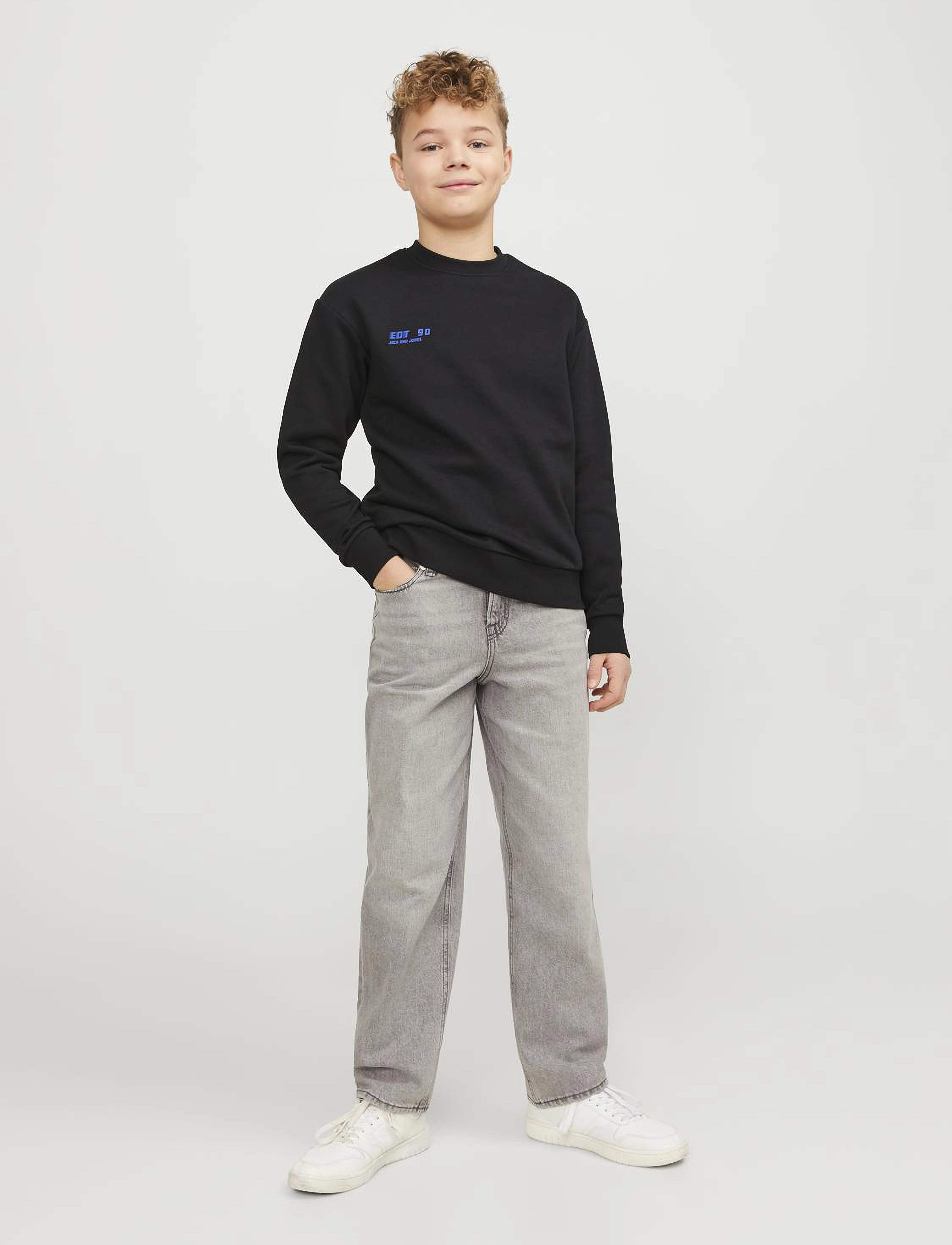 Jack & Jones - JORCOLLECT EDT LOOSE SWEAT CREW JNR - black - 4