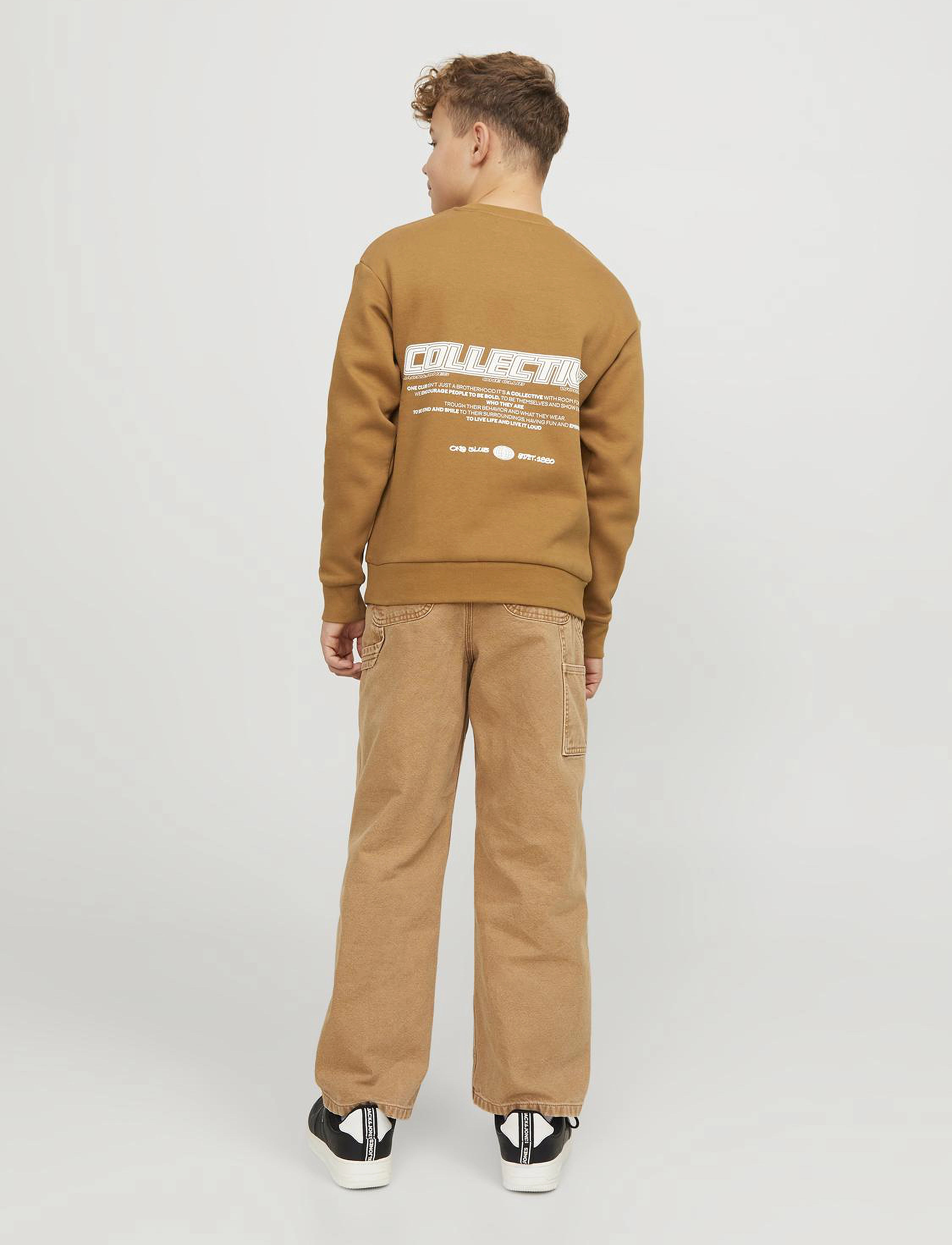 Jack & Jones - JORCOLLECT EDT LOOSE SWEAT CREW JNR - bone brown - 3