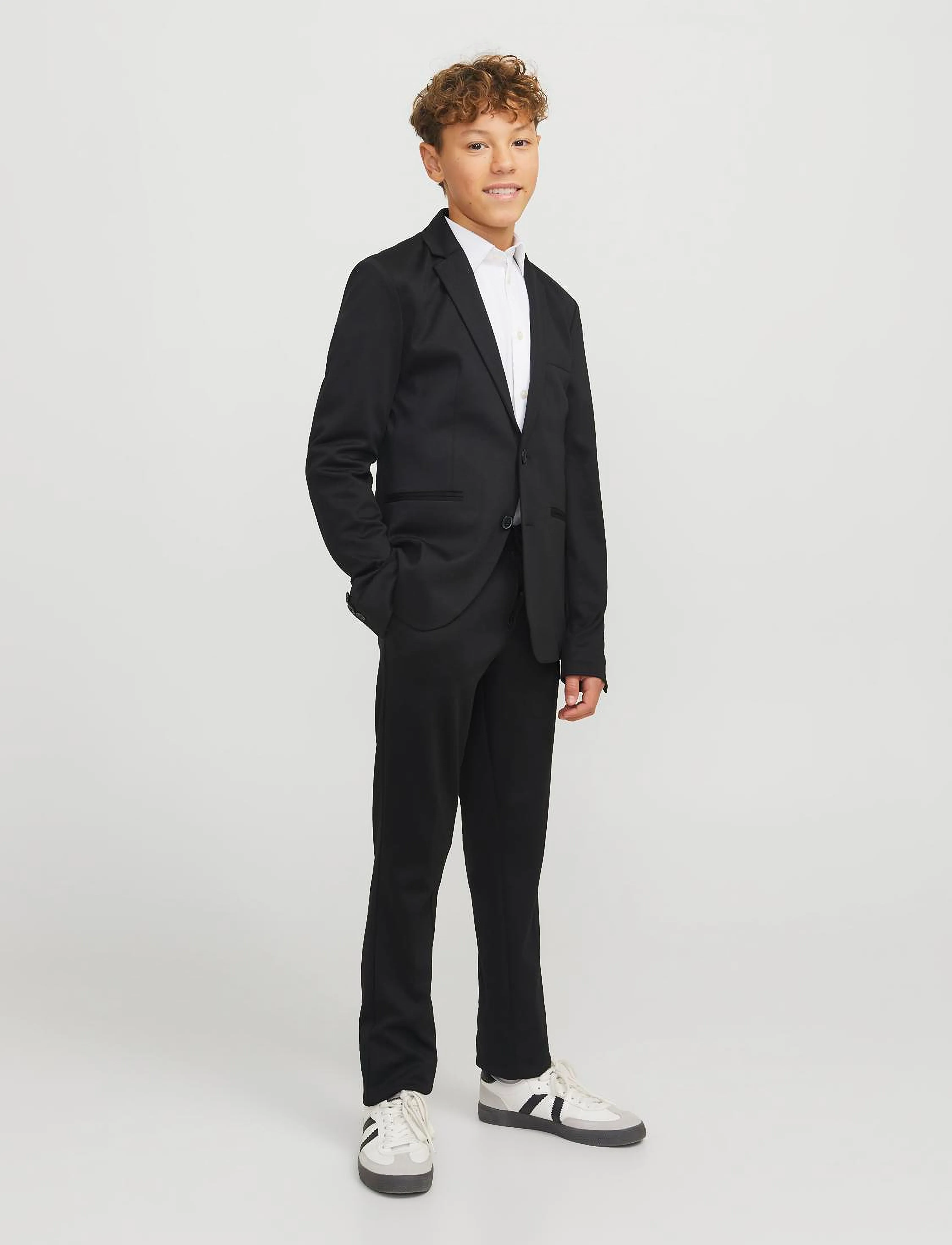 Jack & Jones Jjejaxon Jersey Suit Noos Jnr, 158, Schwarz - Blazer, Kinder