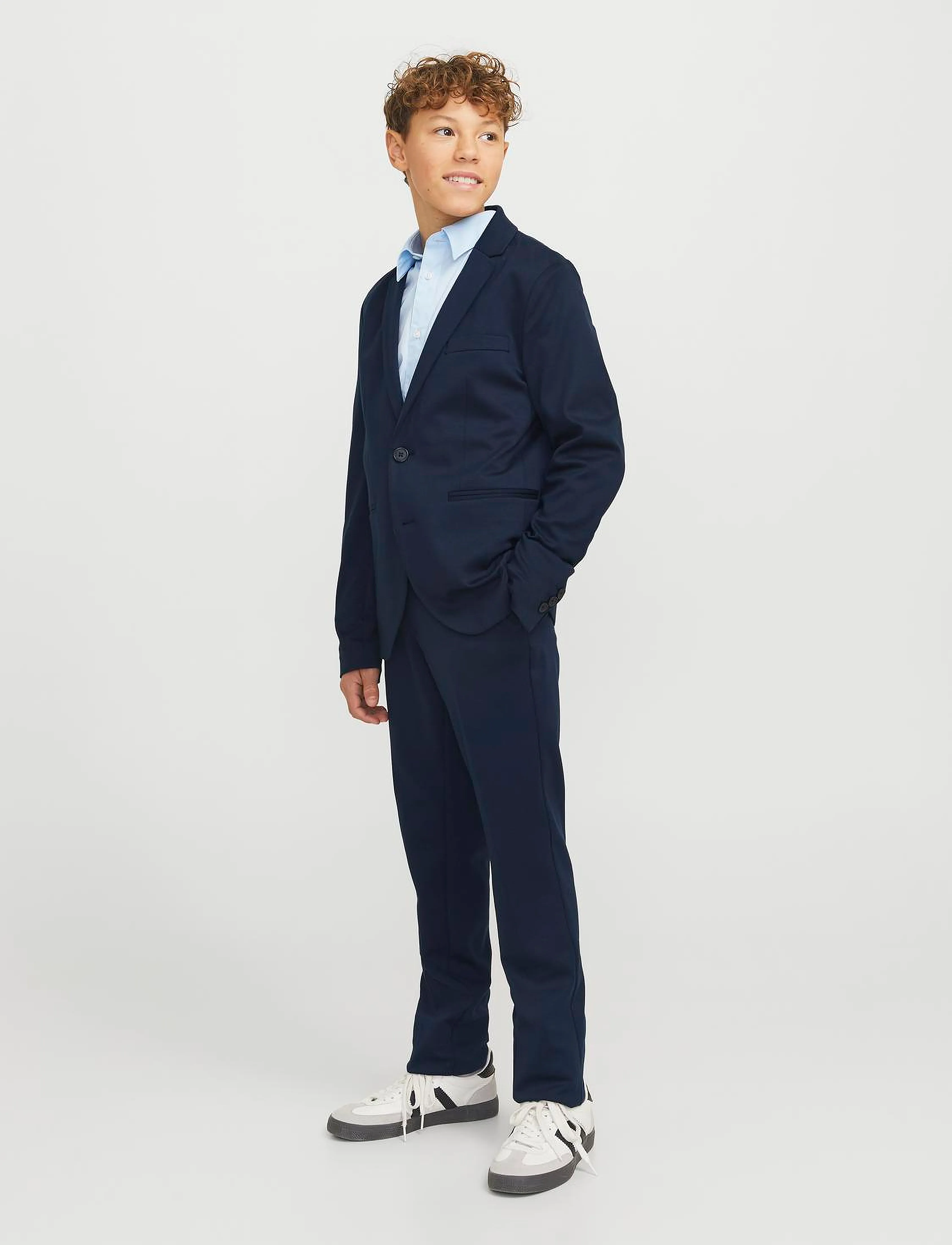 Jack & Jones Jjejaxon Jersey Suit Noos Jnr, 158, Marineblau - Blazer, Kinder