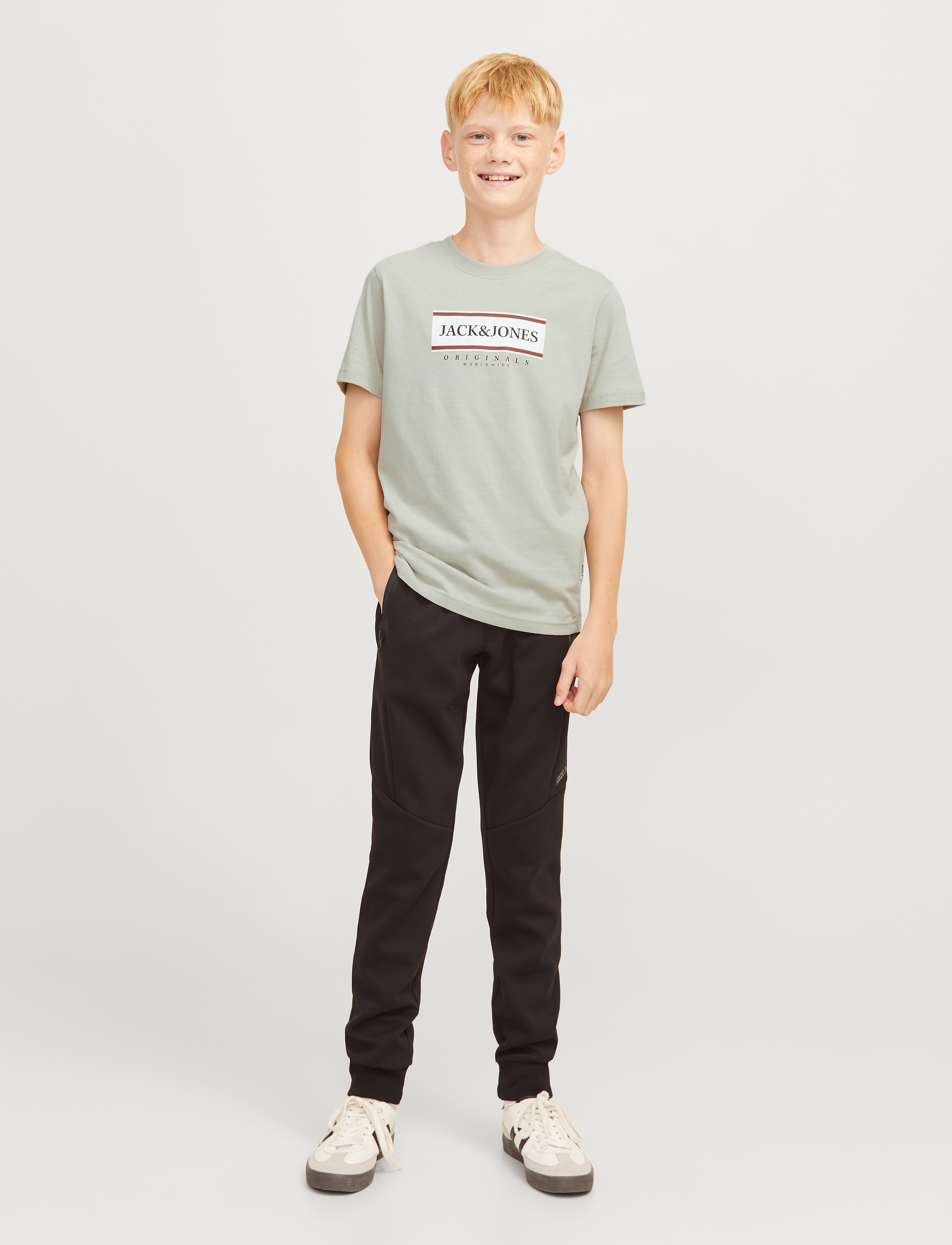 Jack & Jones - JORFREDERIKSBERG BOX TEE SS C.N SN JNR - mineral gray - 3