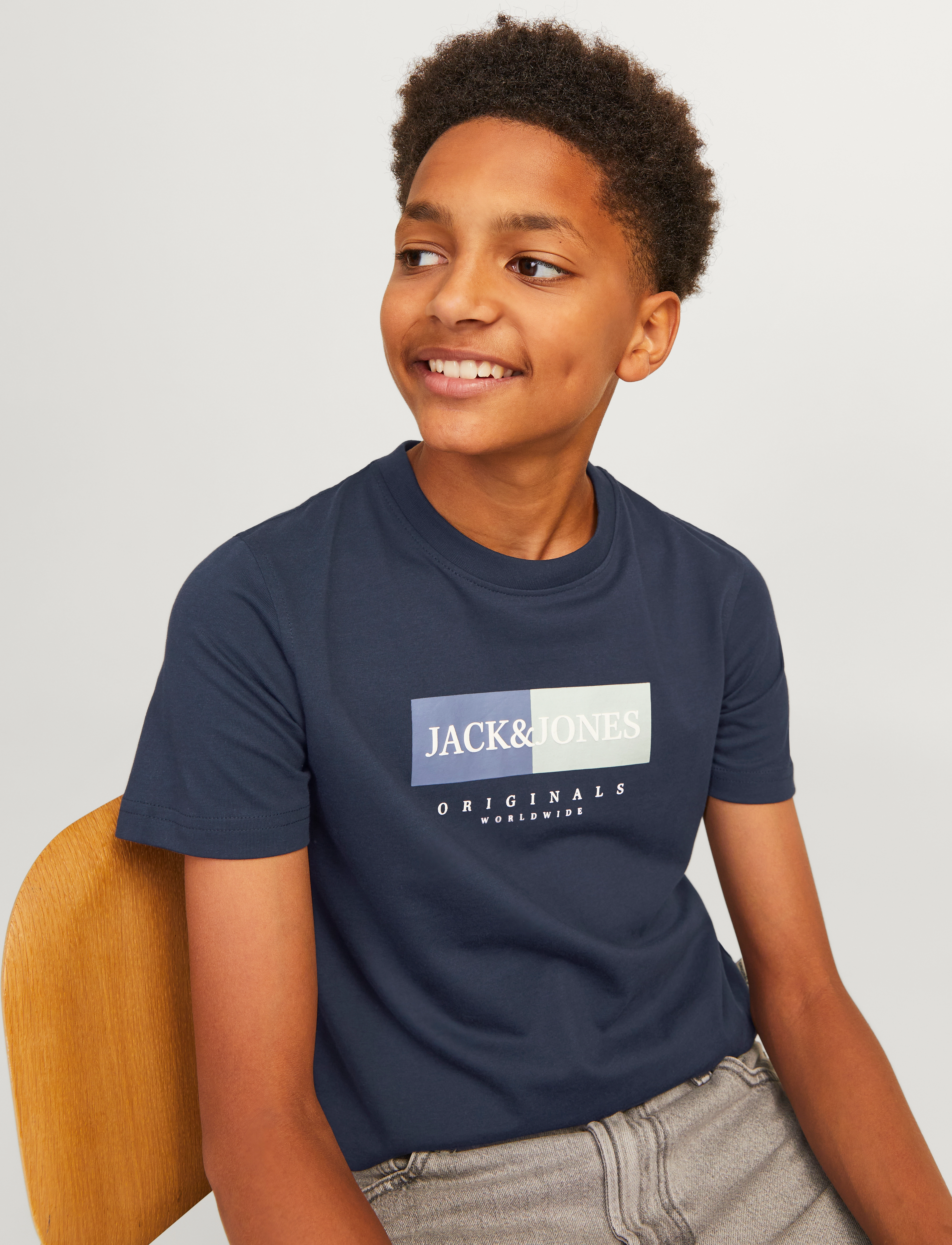 Jack & Jones - JORFREDERIKSBERG BOX TEE SS C.N SN JNR - sky captain - 3